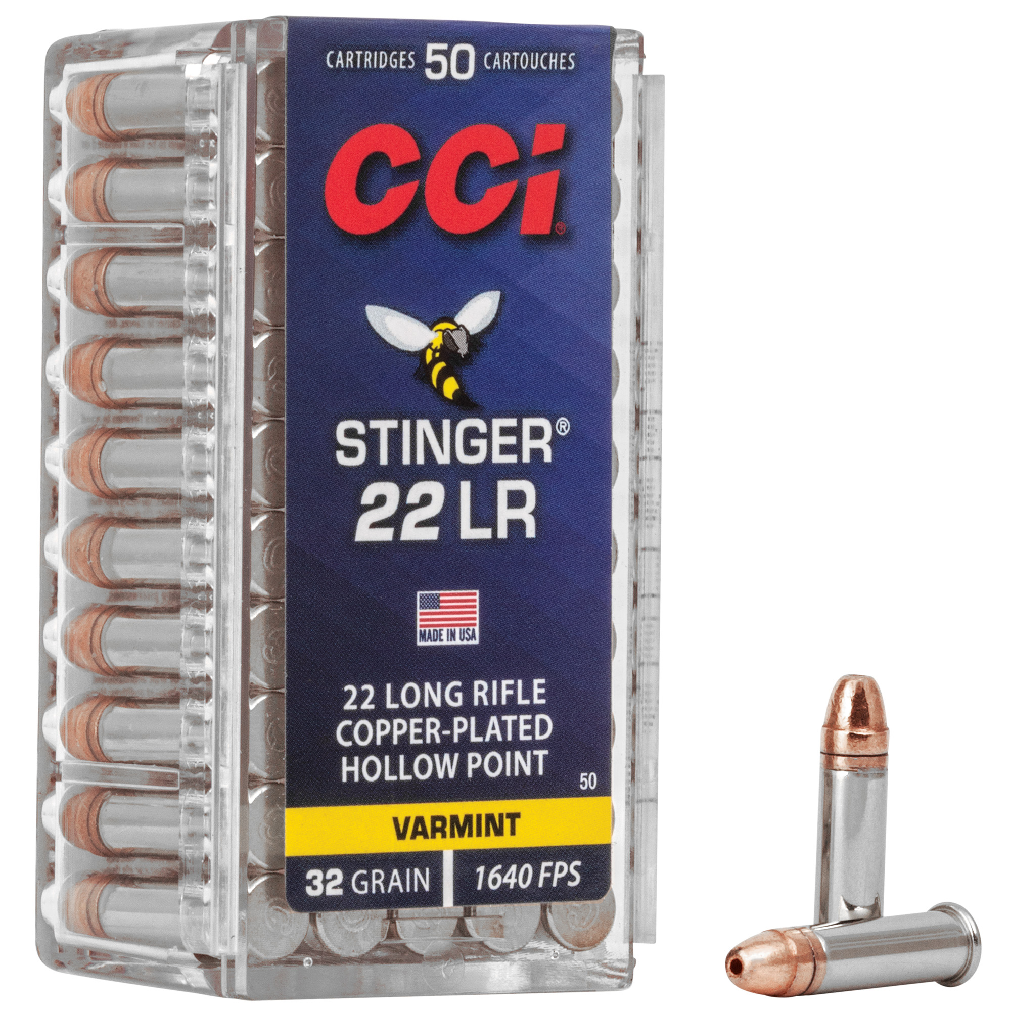 CCI Ammunition Stinger 22 LR 32gr Hollow Point – 50rd