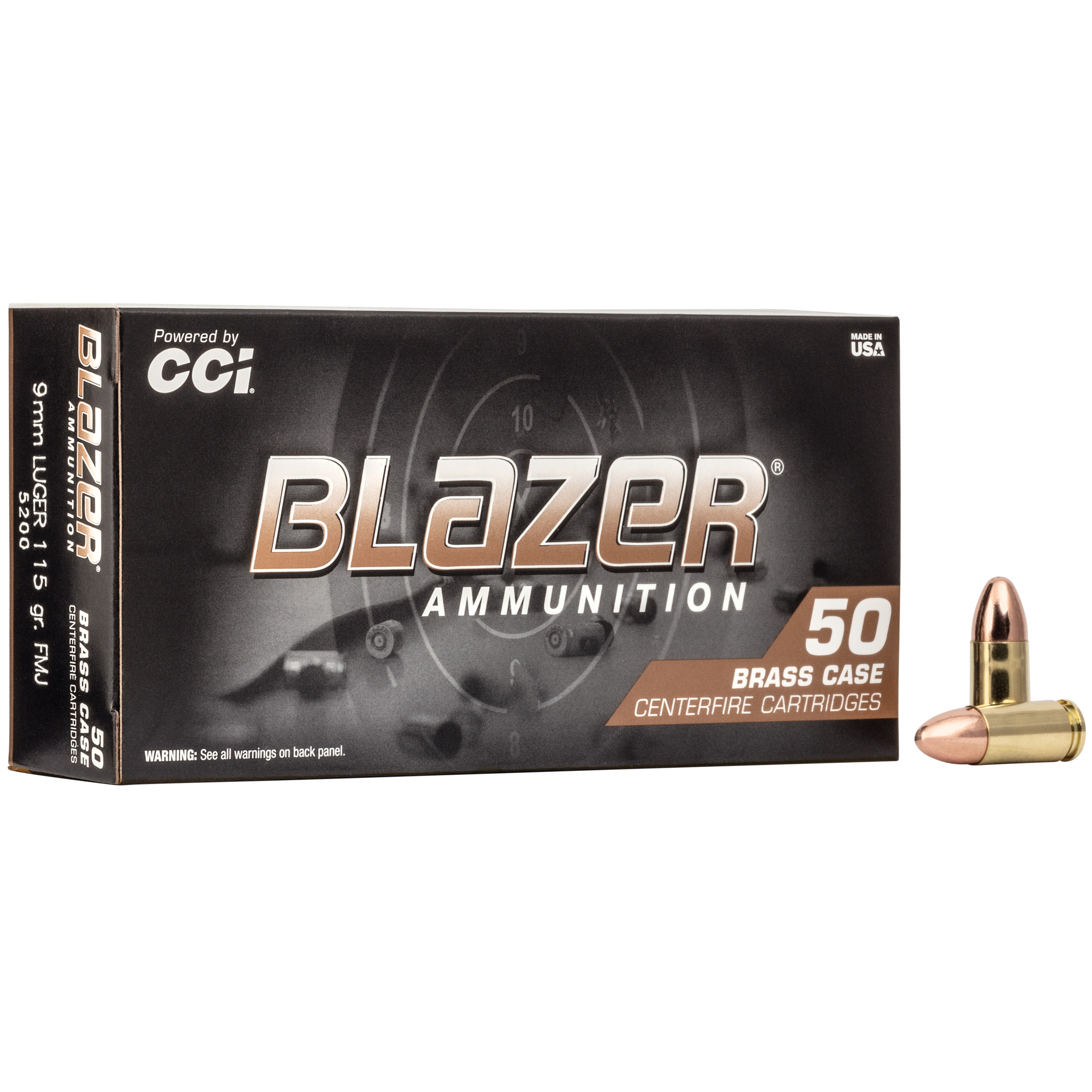 Blazer Brass 9mm 115gr Full Metal Jacket – 50rd