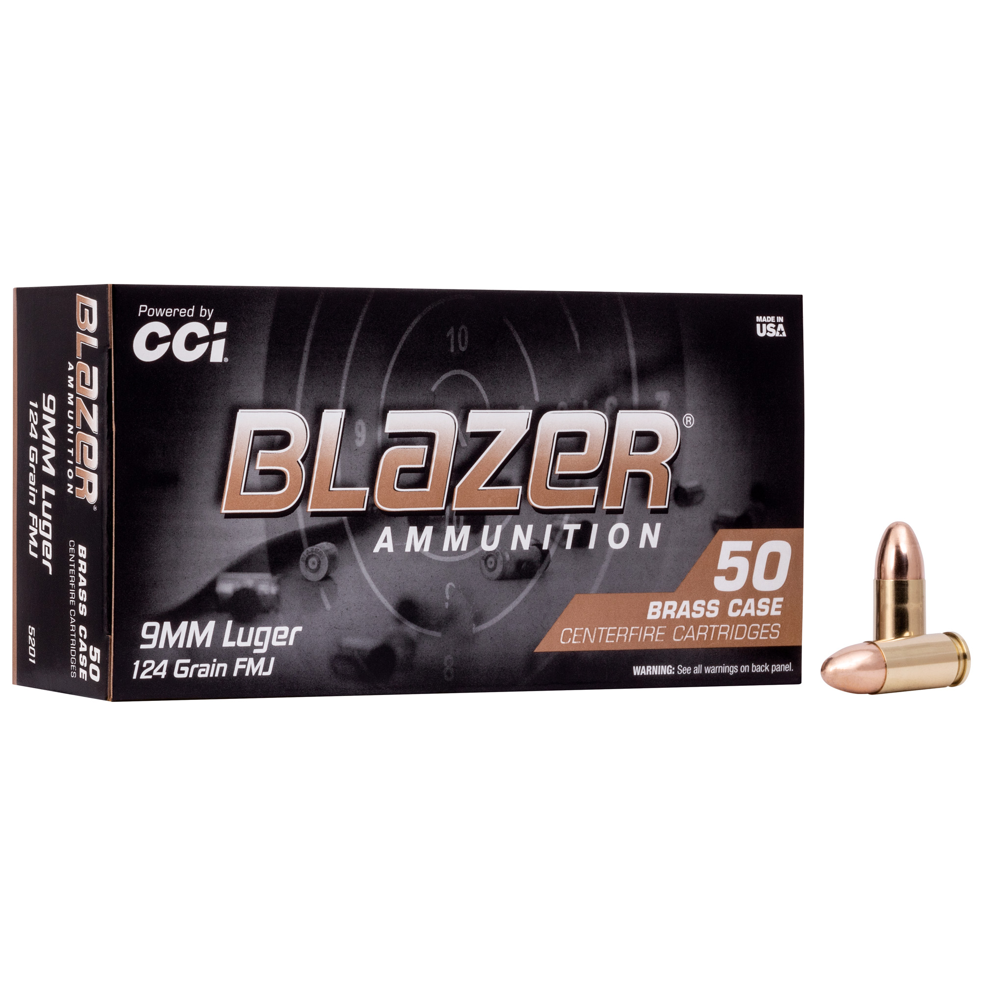 Blazer Brass 9mm 124gr Full Metal Jacket – 50rd