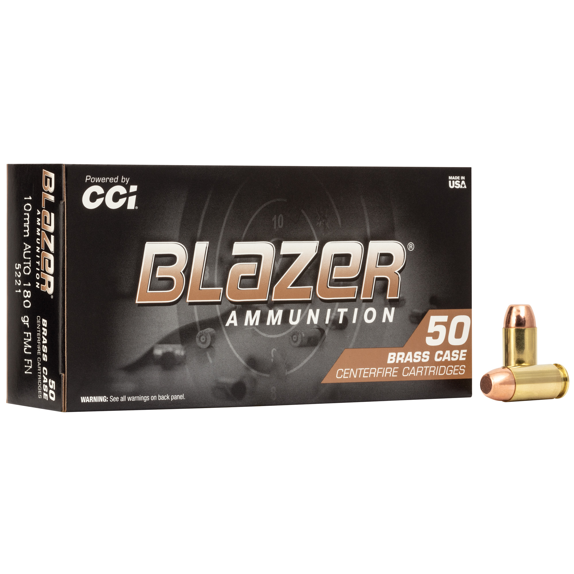 Blazer Brass 10mm 180gr Full Metal Jacket – 50rd