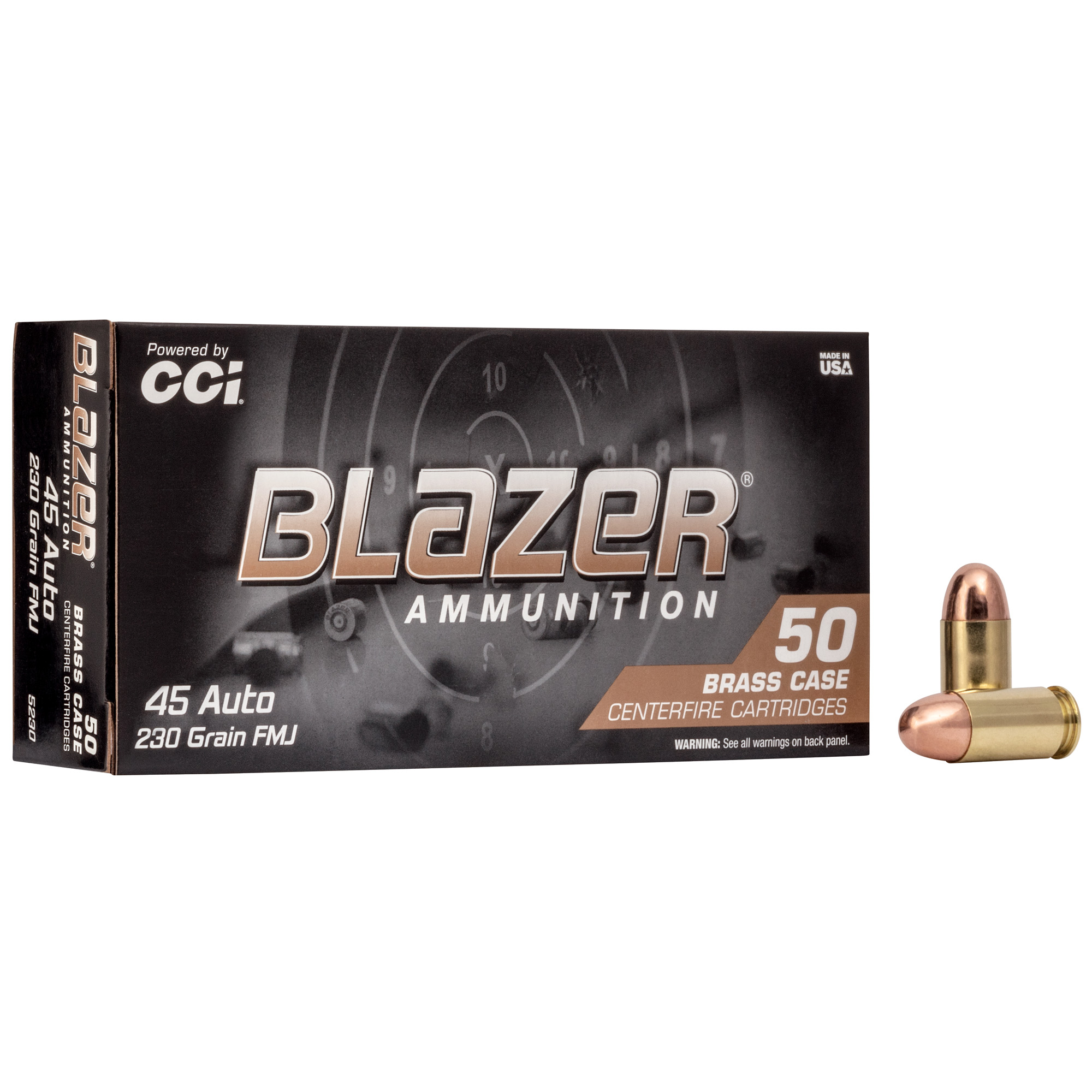 Blazer Brass 45 ACP 230gr Full Metal Jacket – 50rd