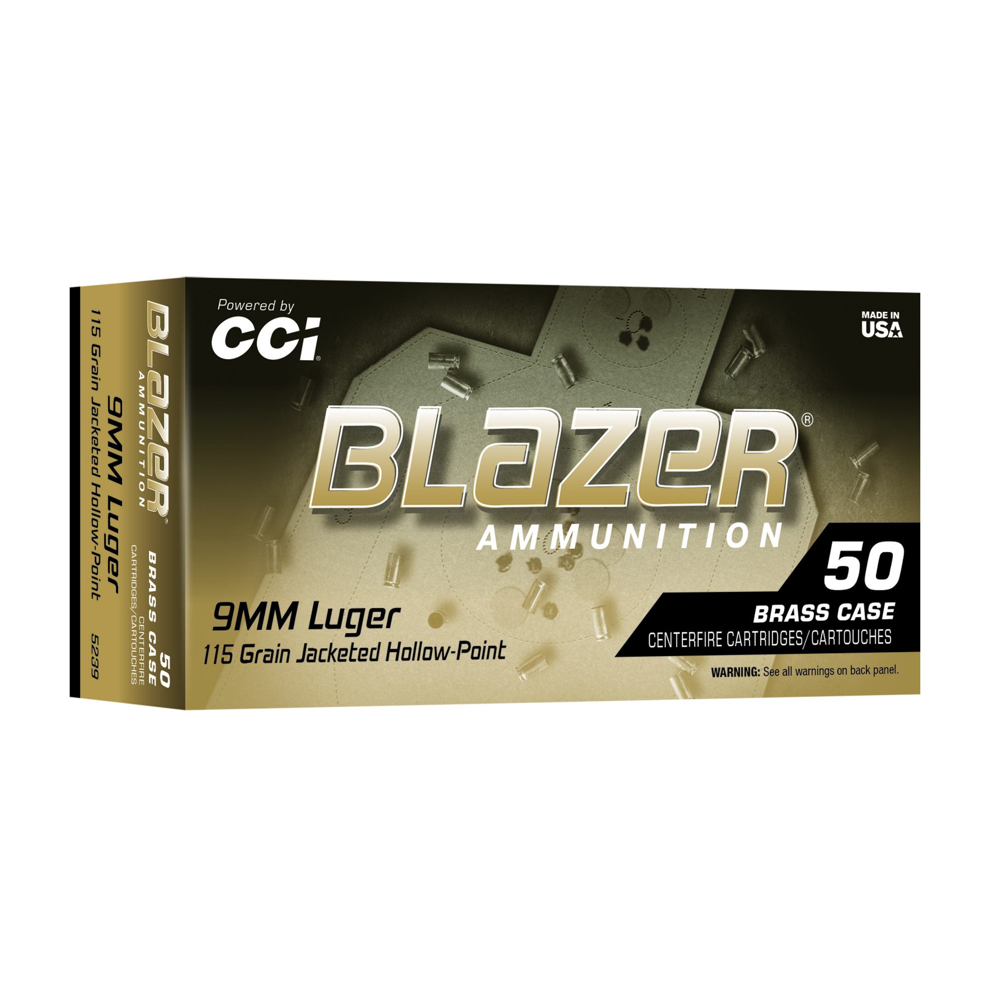 Blazer Brass Hollow Point 9mm 115gr Jacketed Hollow Point – 50rd