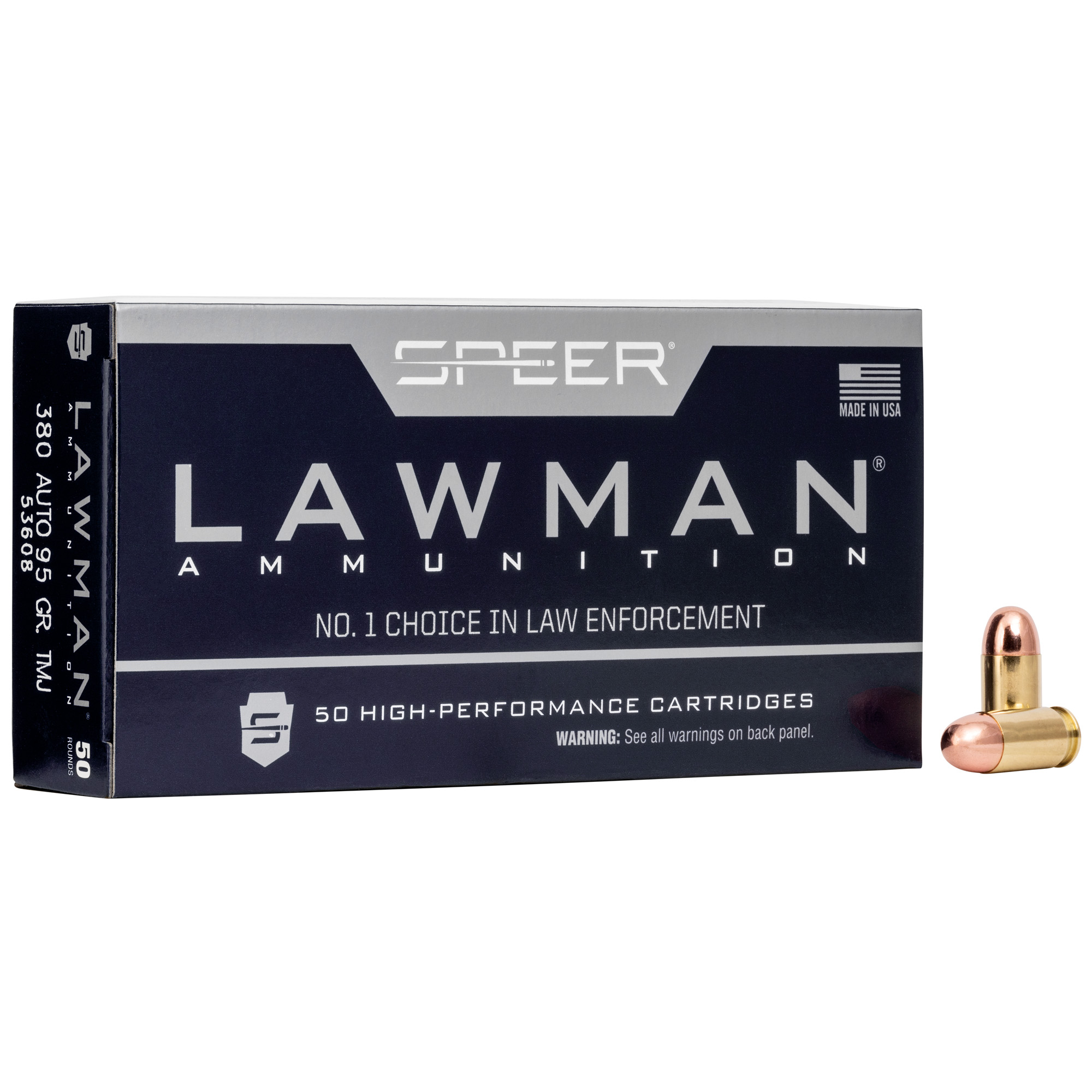 Speer Lawman 380 ACP 95gr Total Metal Jacket – 50rd