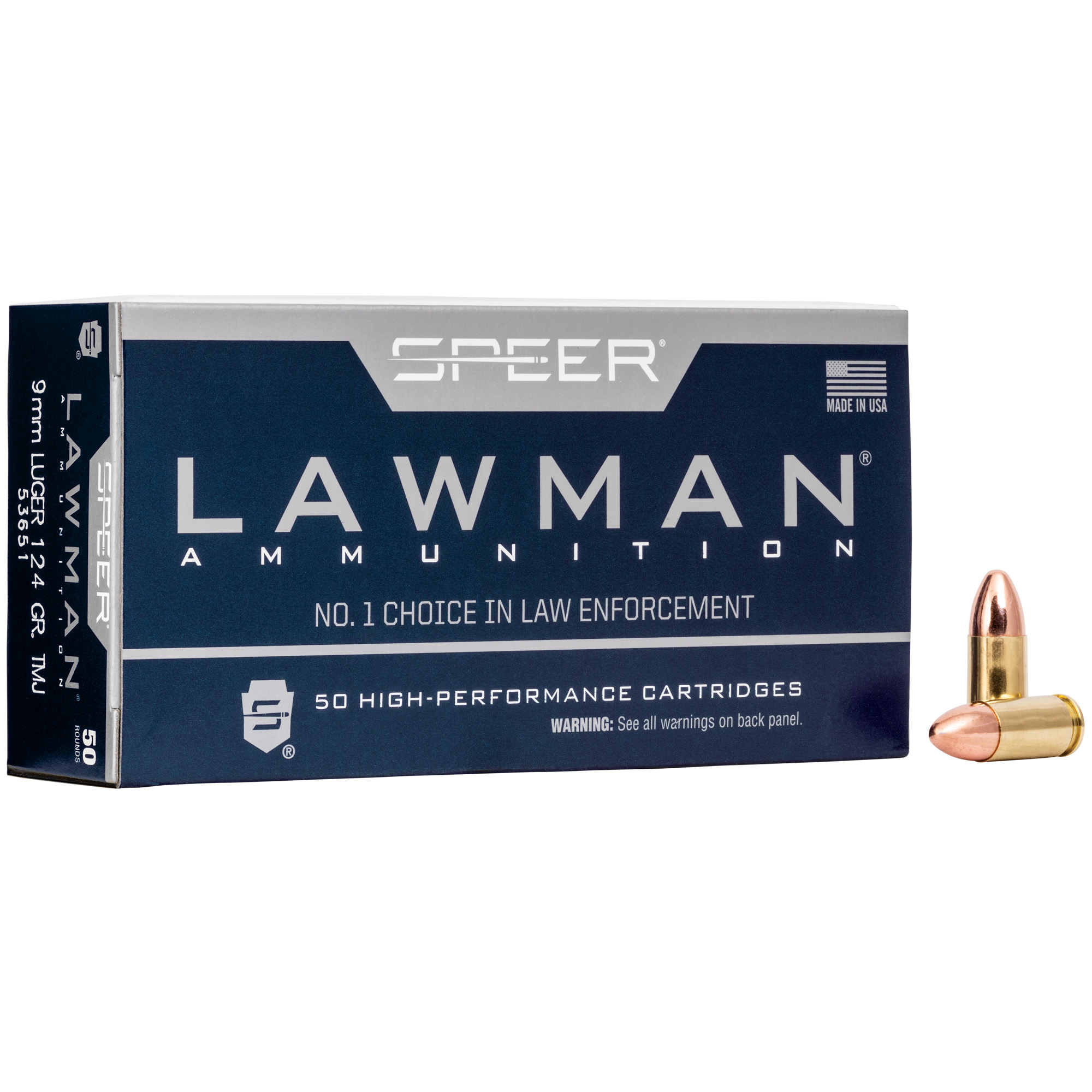 Speer Lawman 9mm 124gr Total Metal Jacket – 50rd