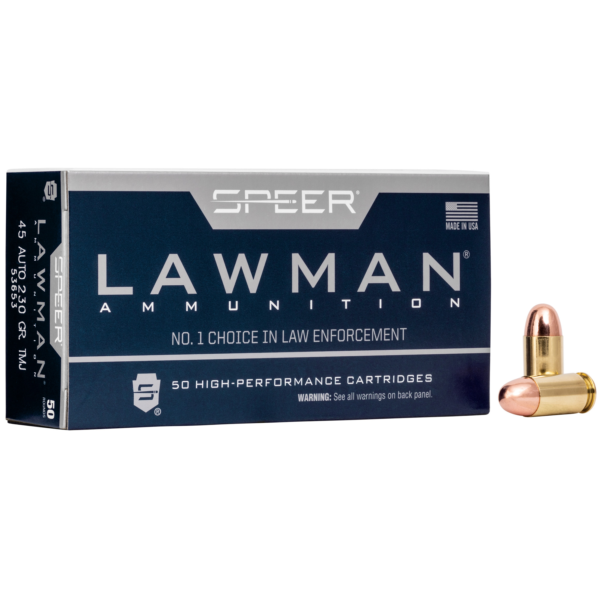 Speer Lawman 45 ACP 230gr Total Metal Jacket – 50rd