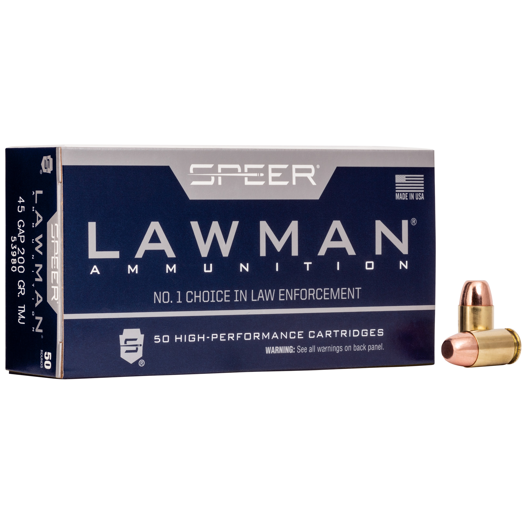 Speer Lawman 45 GAP 200gr Total Metal Jacket – 50rd