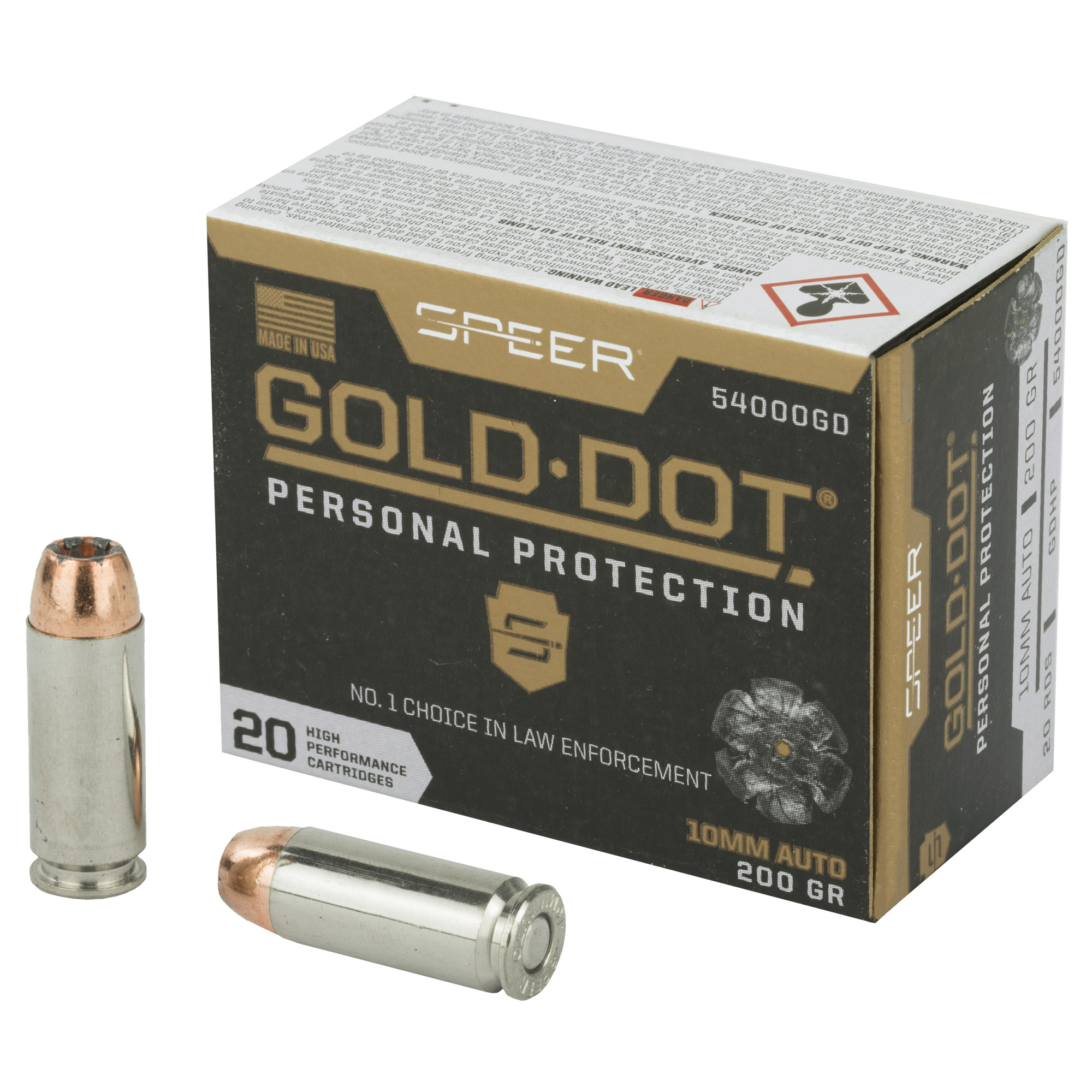 Speer Gold Dot 10mm 200gr Hollow Point – 20rd