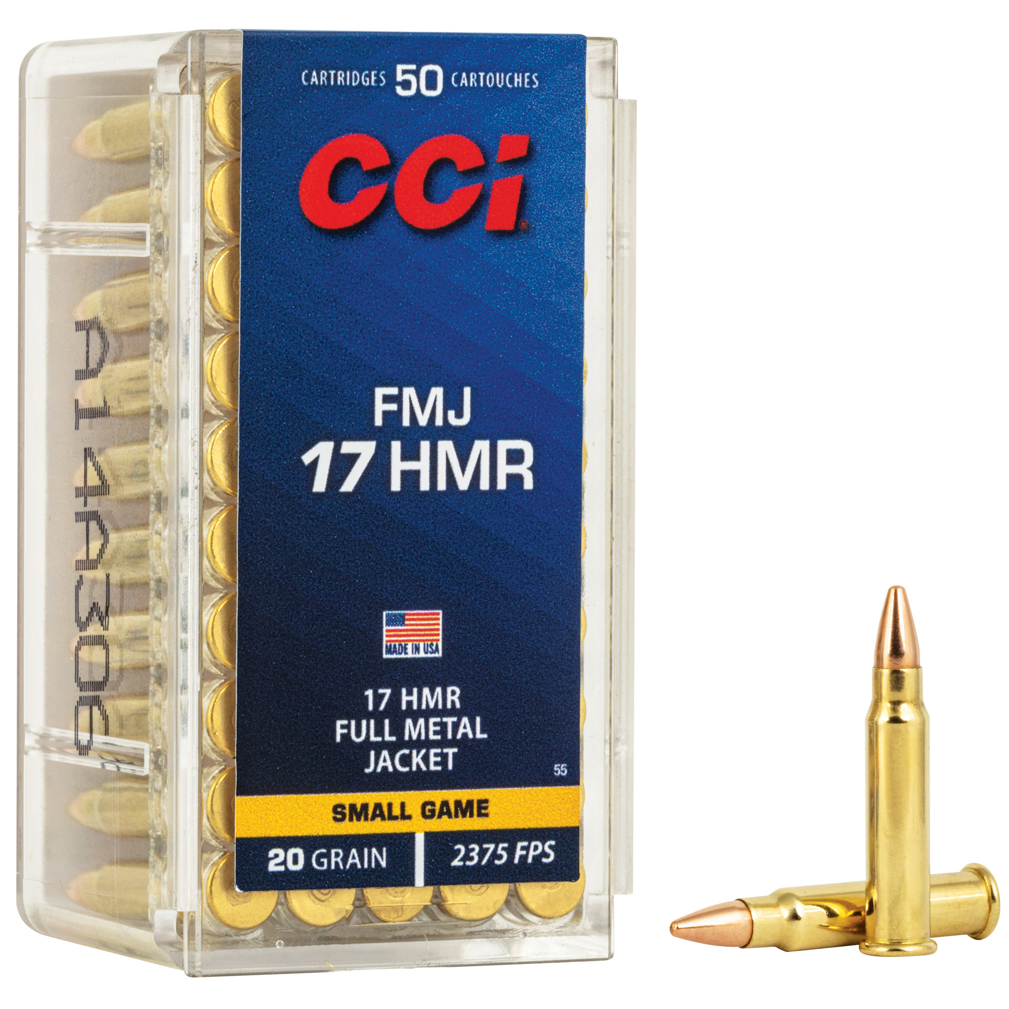 CCI Ammunition Hunting 17 HMR 20gr Full Metal Jacket – 50rd