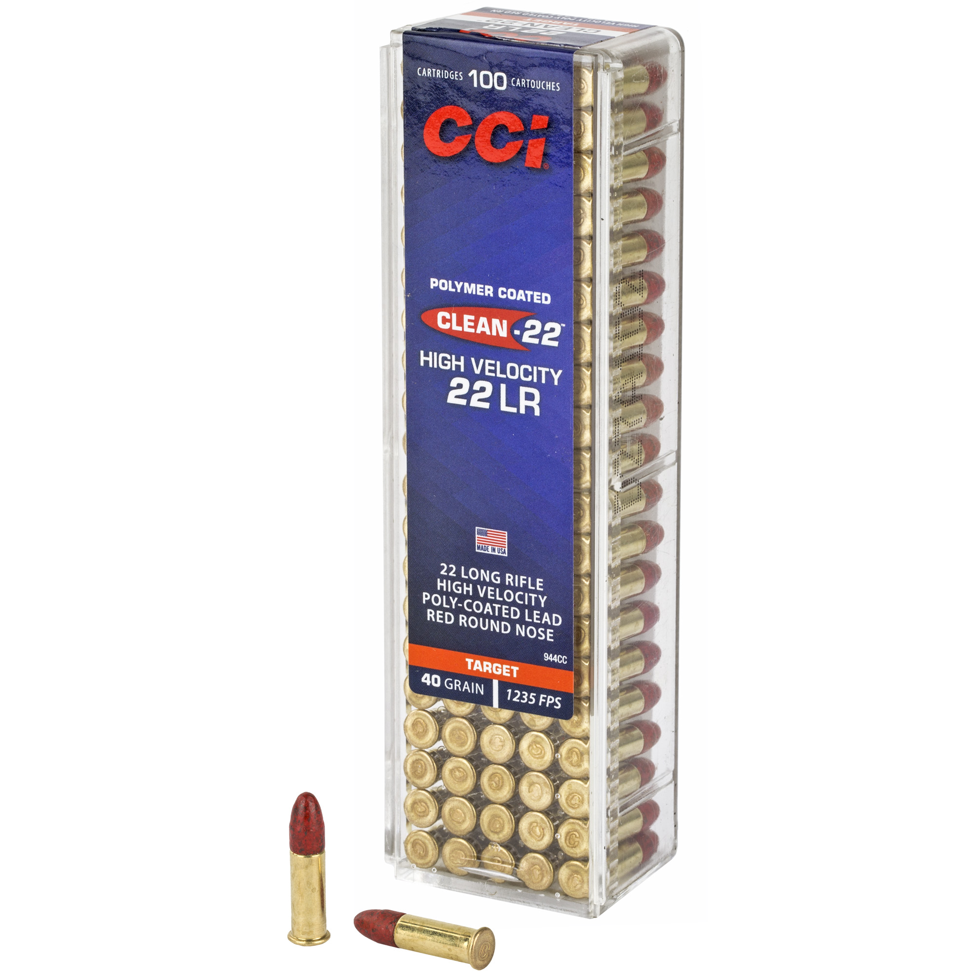 CCI Ammunition High Velocity 22 LR 40gr Lead Round Nose – 100rd