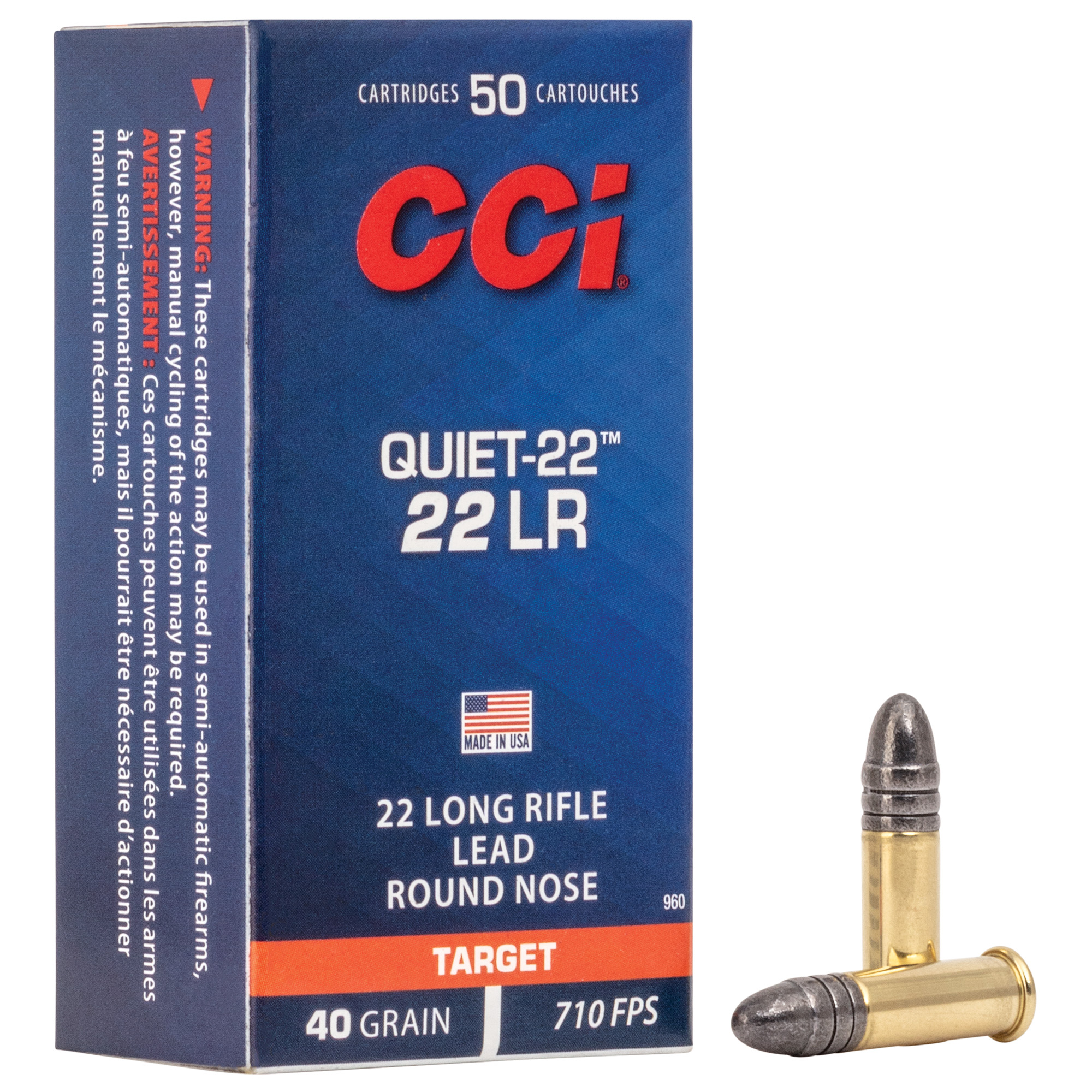 CCI Ammunition Hunting 22 LR 40gr Lead Round Nose – 50rd