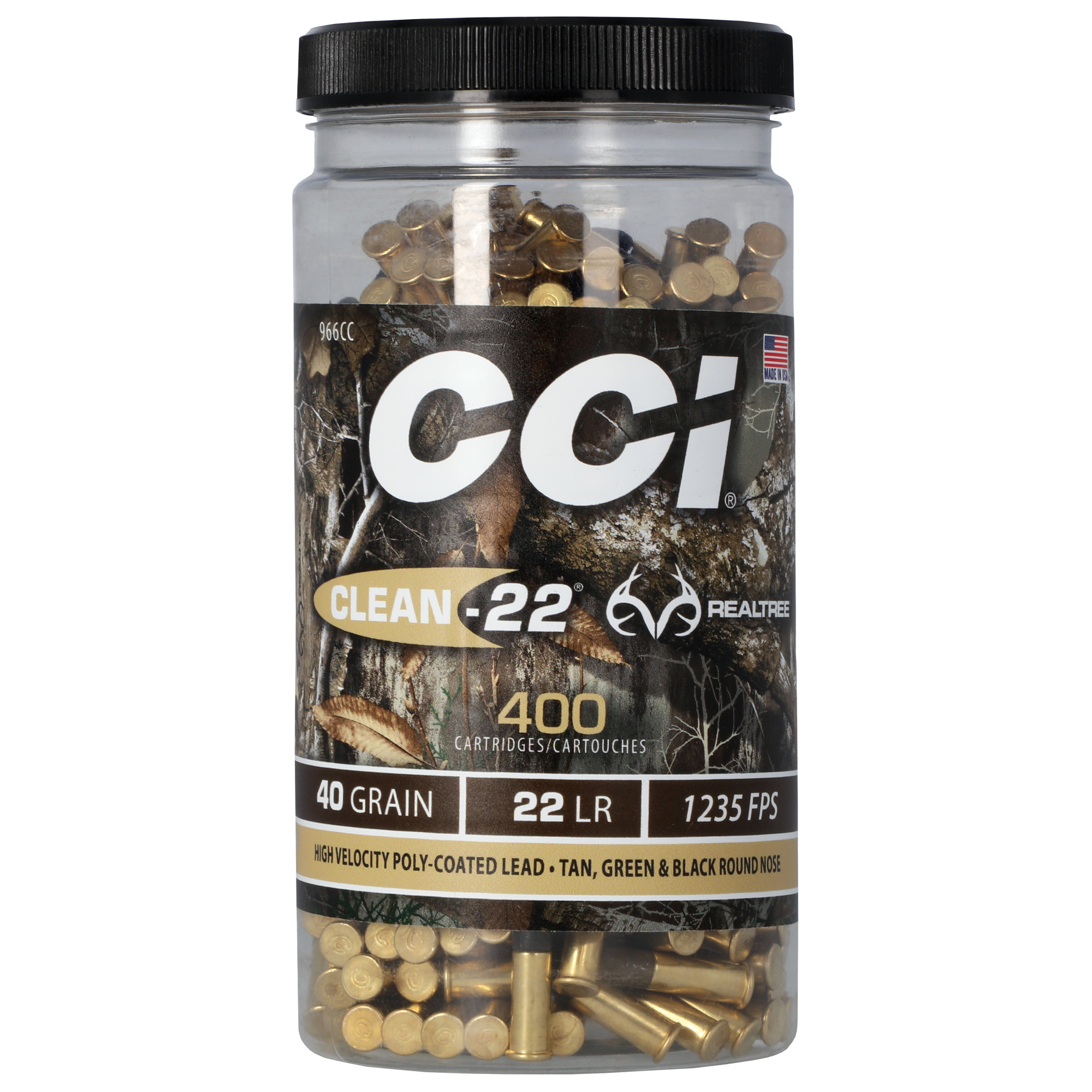 CCI Ammunition Clean-22 22 LR 40gr Round Nose – 400rd