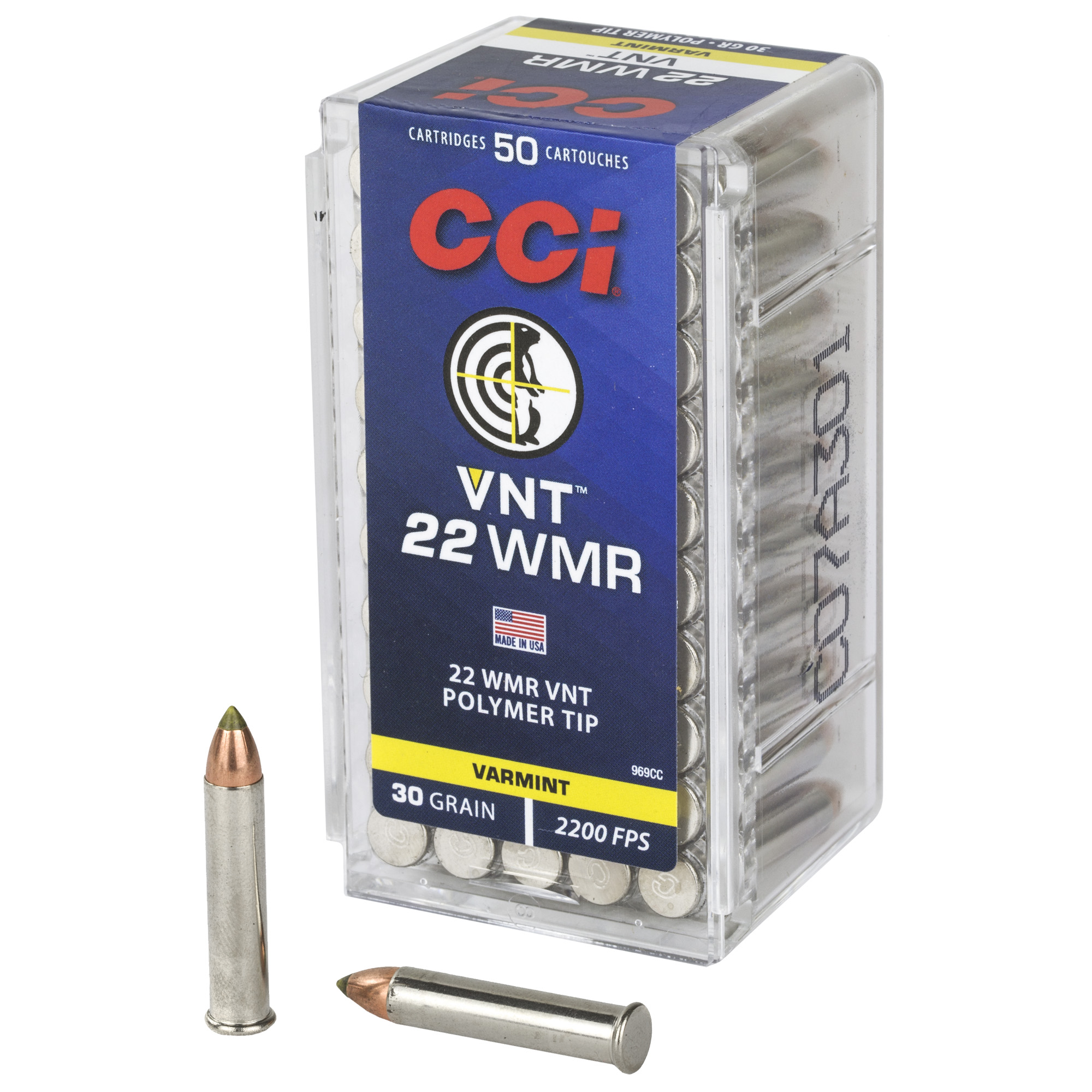 CCI Ammunition 22 WMR 30gr Ballistic Tip – 50rd