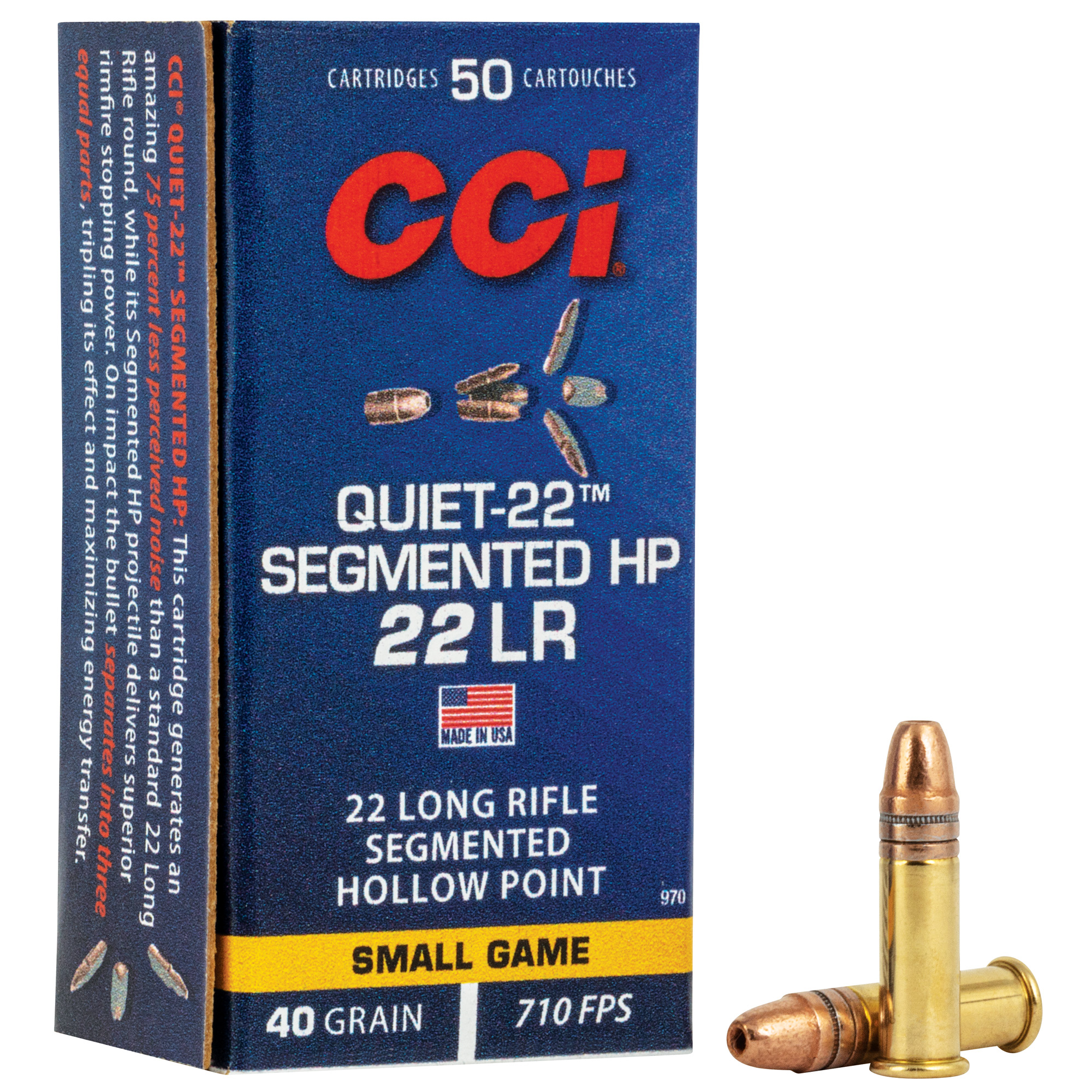 CCI Ammunition Hunting 22 LR 40gr Hollow Point – 50rd