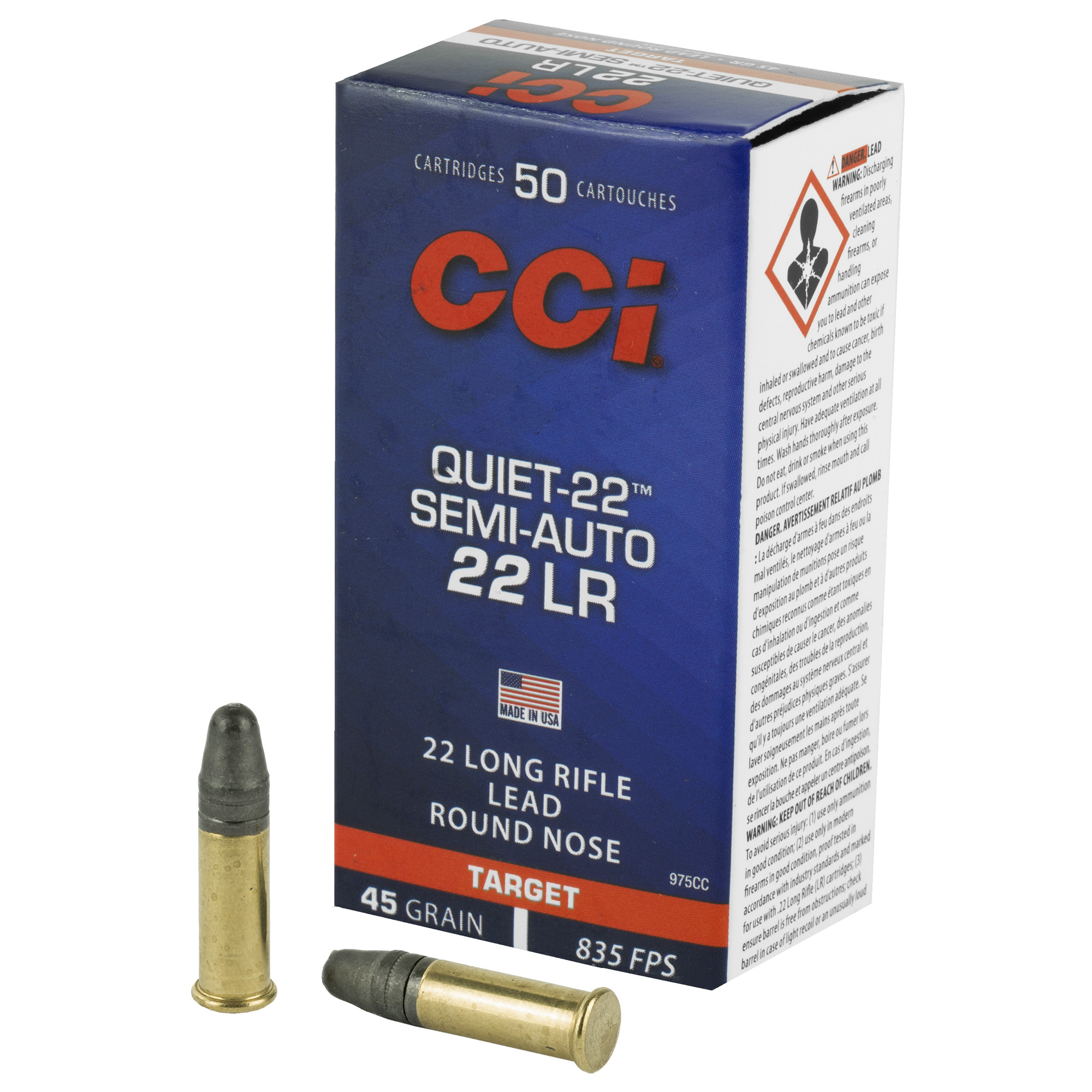 CCI Ammunition 22 LR 45gr Lead Round Nose – 50rd