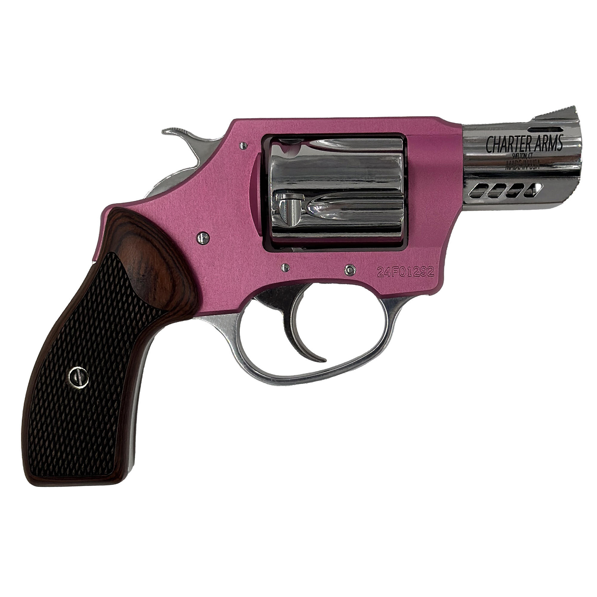 Charter Arms Coyote 2″ 380 ACP 5rd Fixed Sights – Pink, Silver