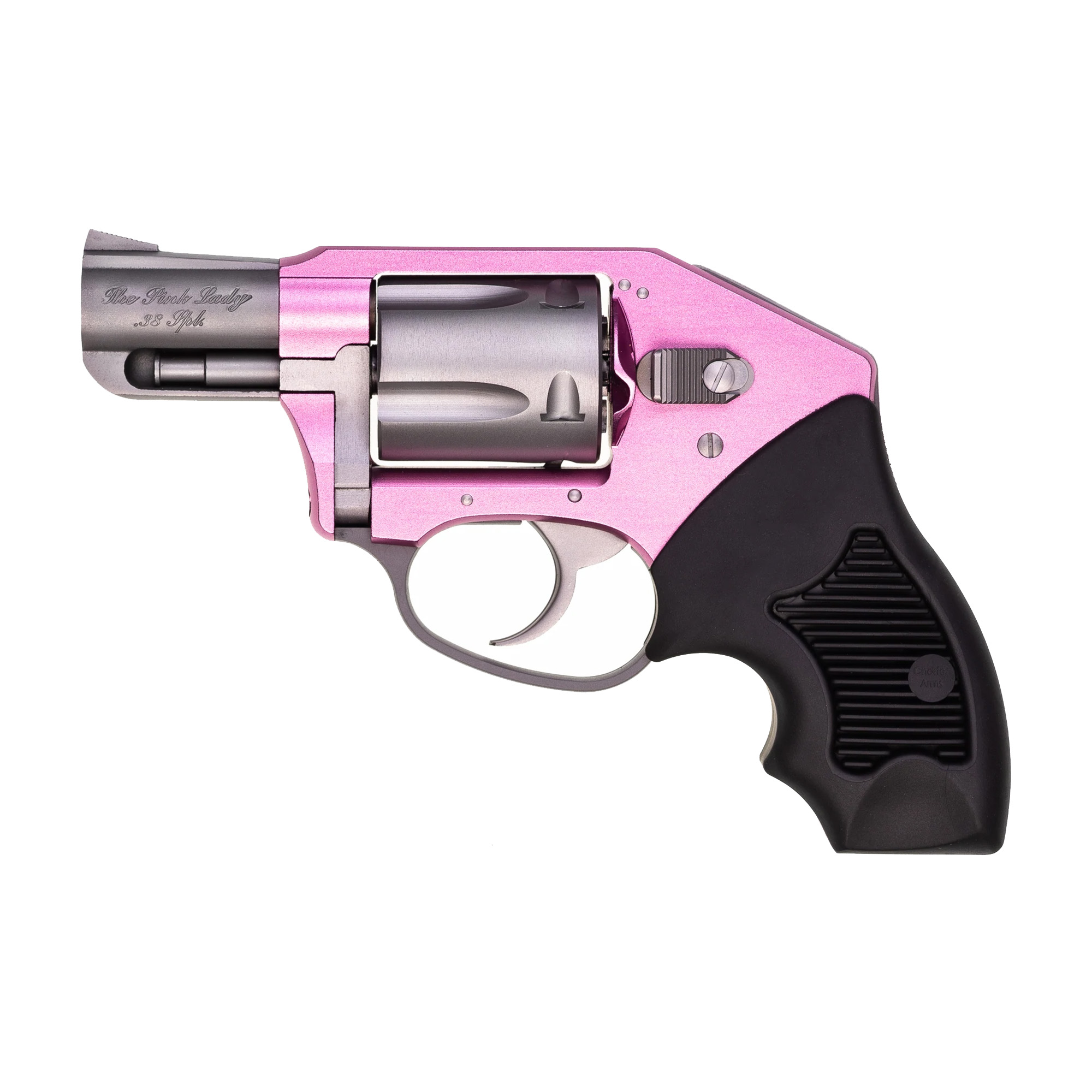 Charter Arms The Pink Lady Double Action Only 2″ 38 Special 5rd Fixed Sights – Pink, Silver