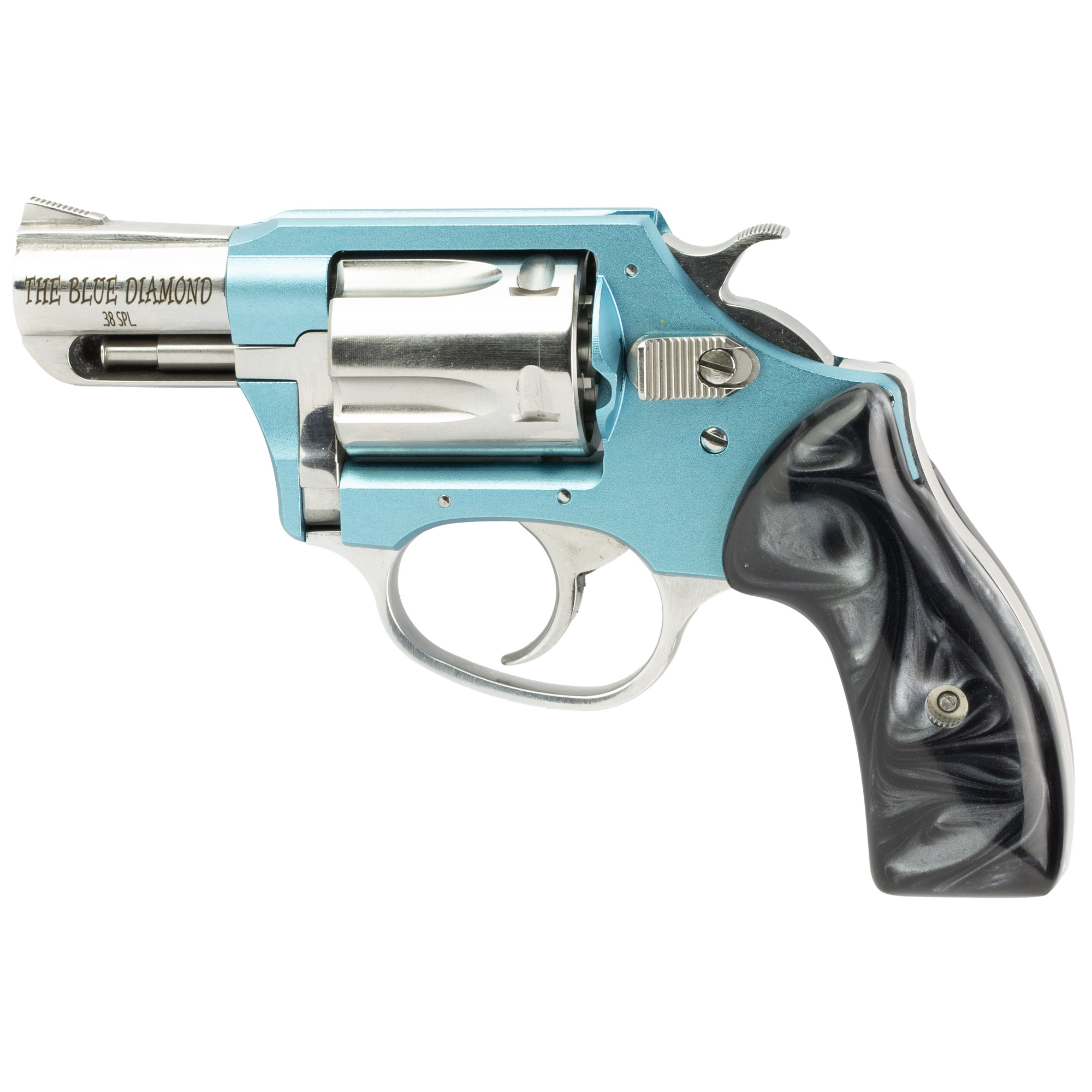 Charter Arms Blue Diamond 2″ 38 Special 5rd Fixed Sights – Turquoise, Silver