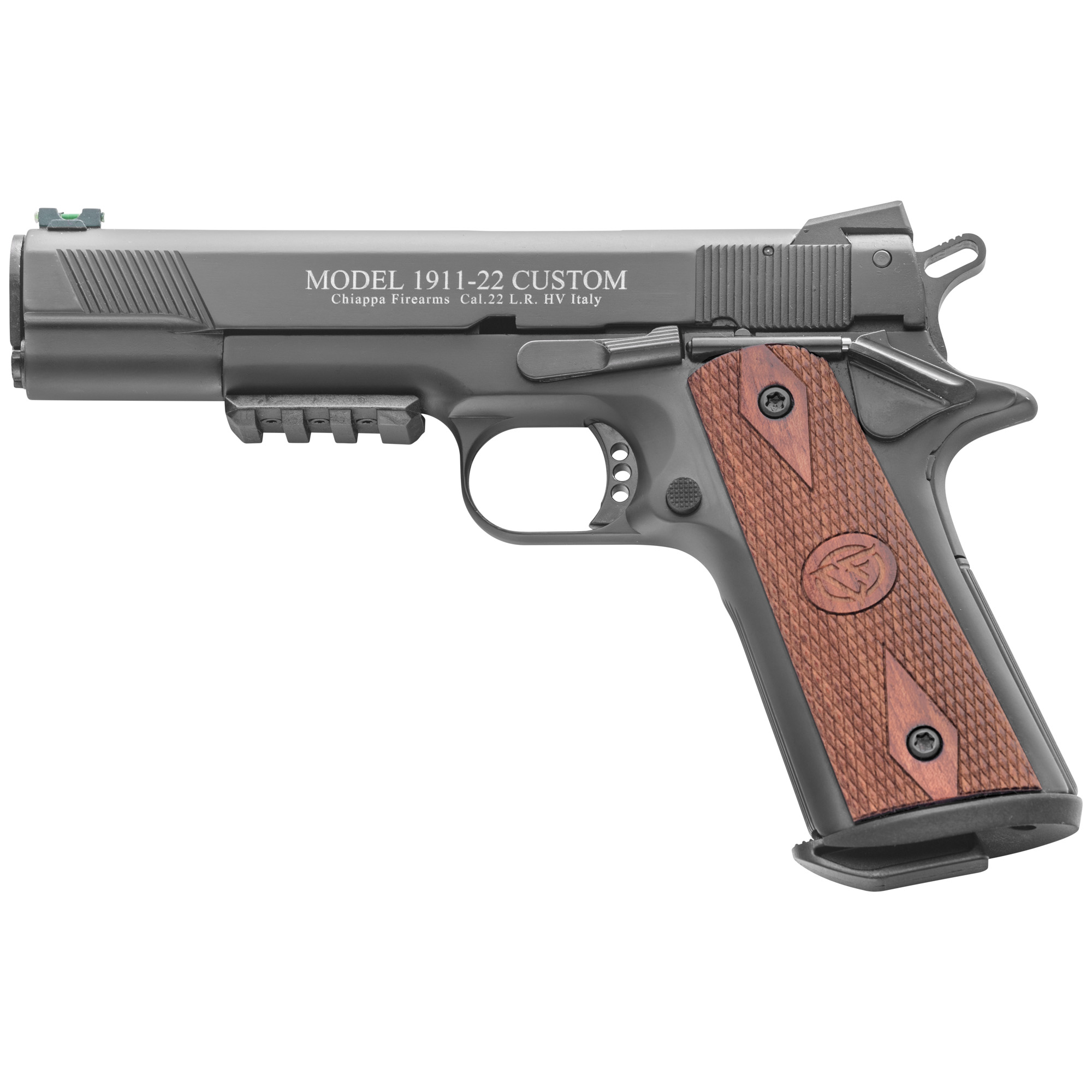 Chiappa 1911-22 Custom 5″ 22 LR 10rd Fiber Optic – Blue