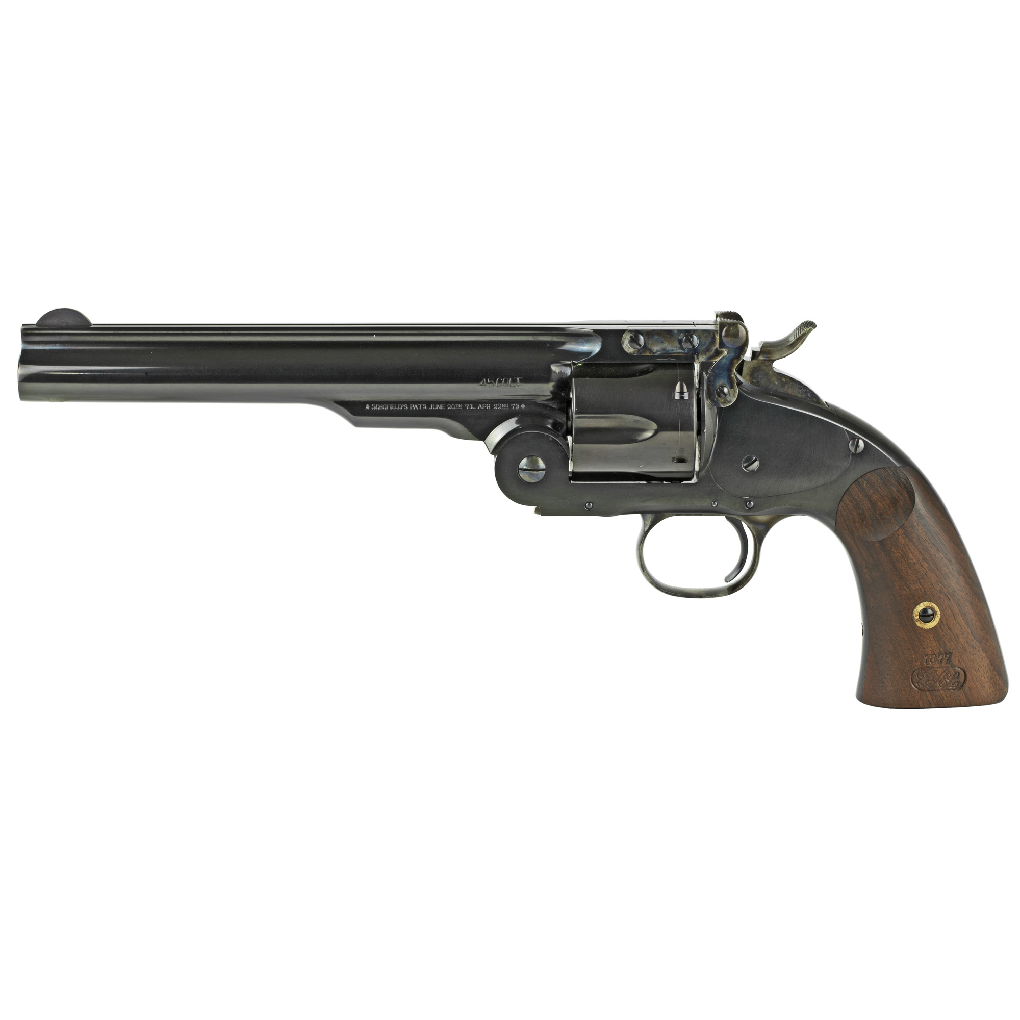 Cimarron Model 3 Schofield Single Action 7″ 45 Long Colt 6rd – Blue