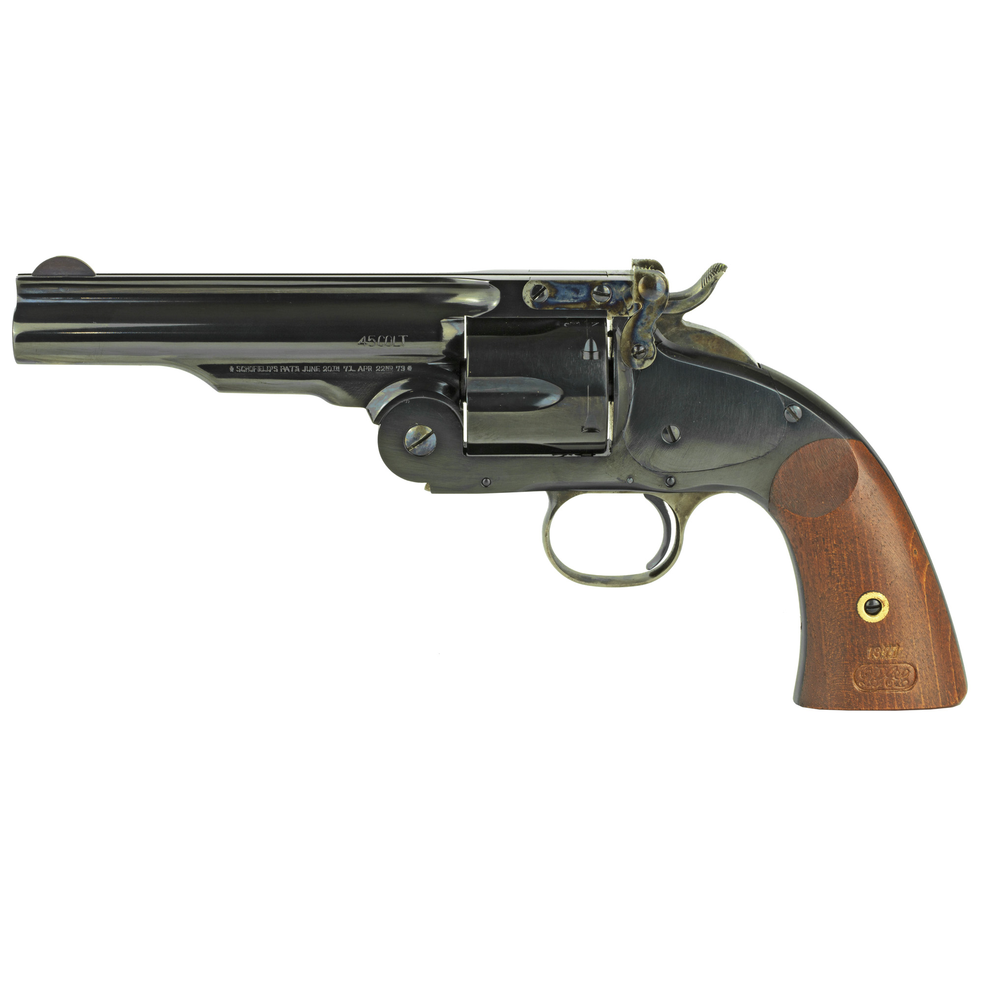 Cimarron Model 3 Schofield Single Action 5″ 45 Long Colt 6rd – Blue