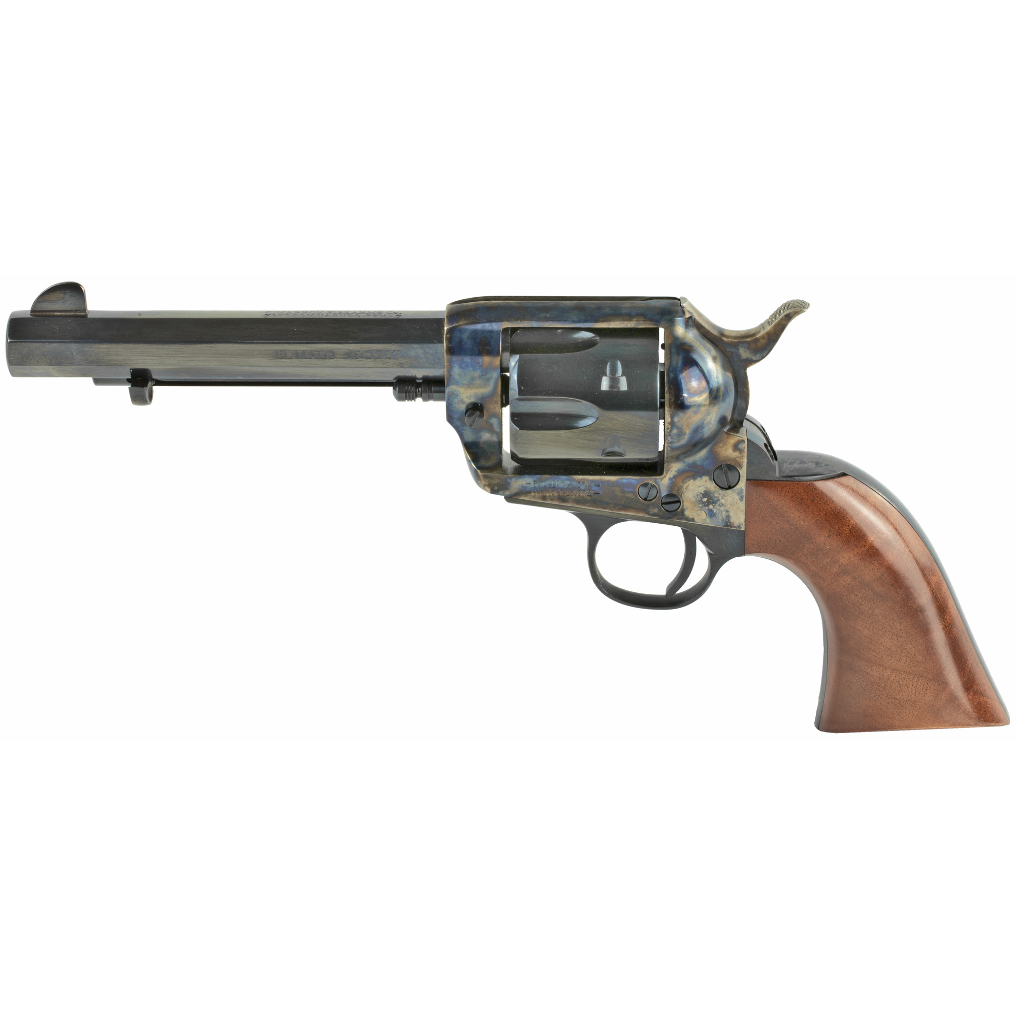 Cimarron El Malo Single Action 5.5″ 45 Long Colt 6rd – Color Case Hardened