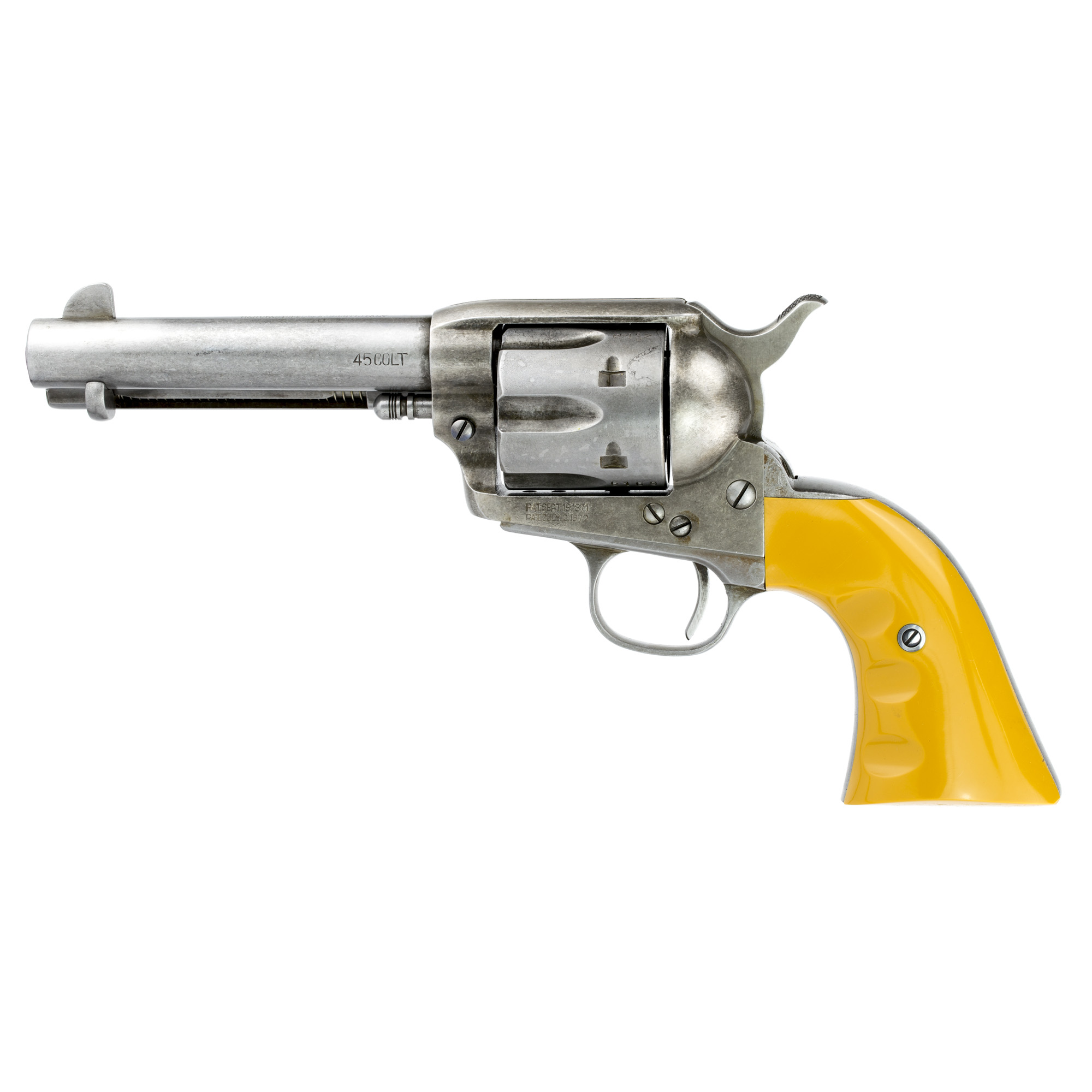 Cimarron Rooster Shooter Single Action 4.75″ 45 Long Colt 6rd – Silver