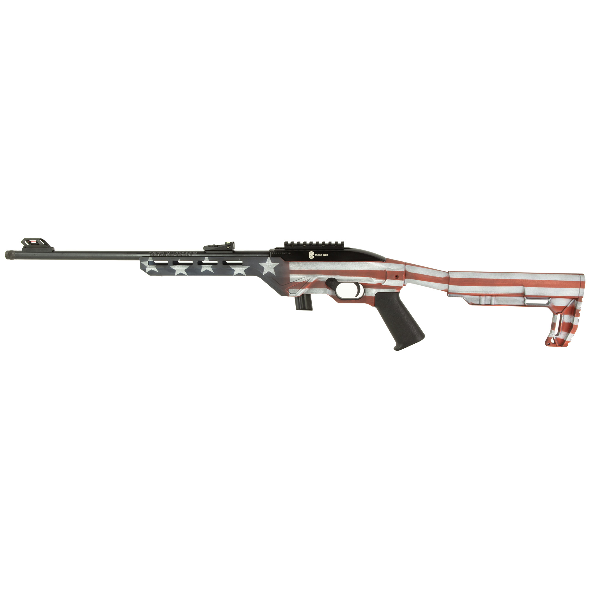 Citadel TRAKR Rifle 18″ 22 LR 10rd Fiber Optic Front Sight – Red, White, Blue