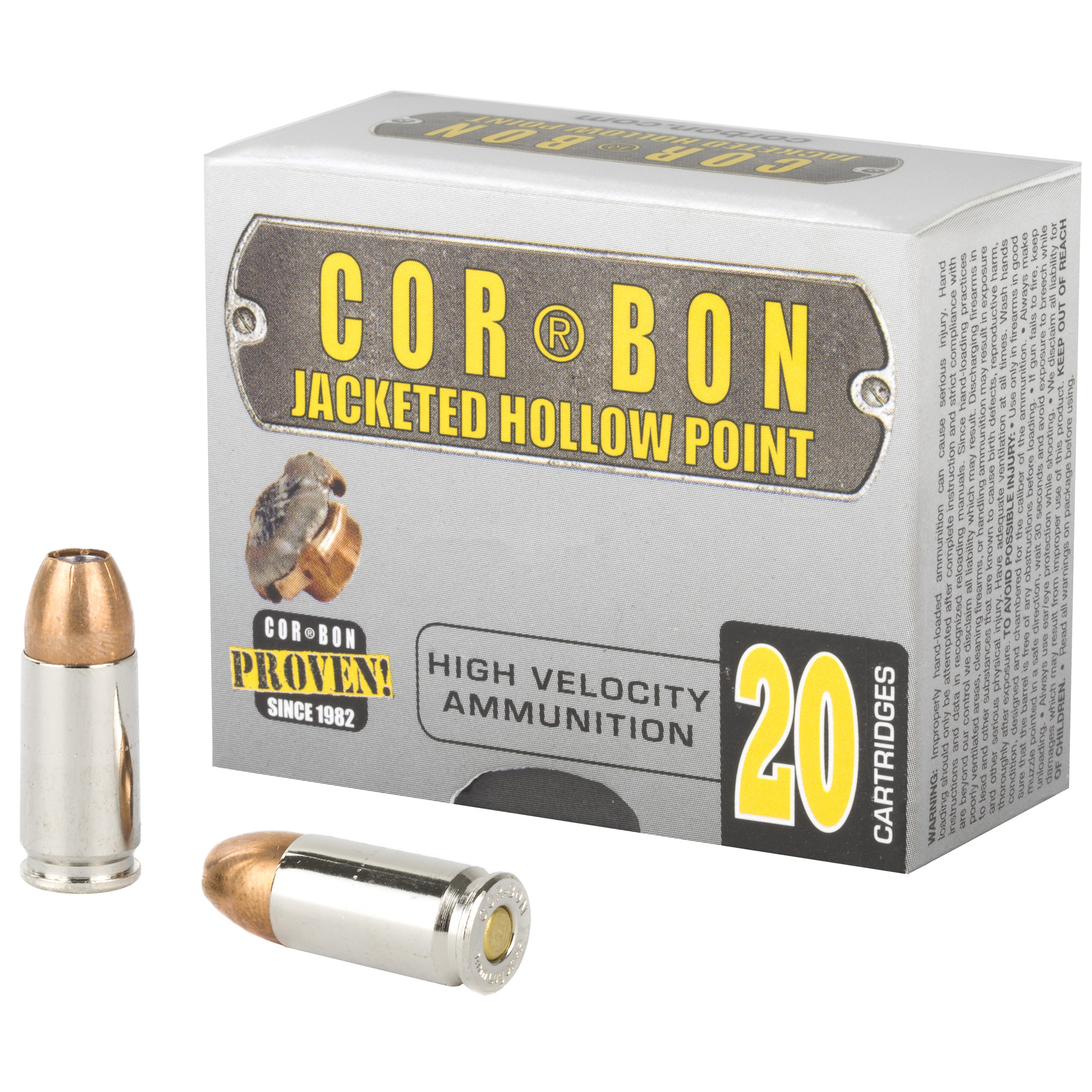 Corbon Self Defense 9mm +P 125gr Jacketed Hollow Point – 20rd