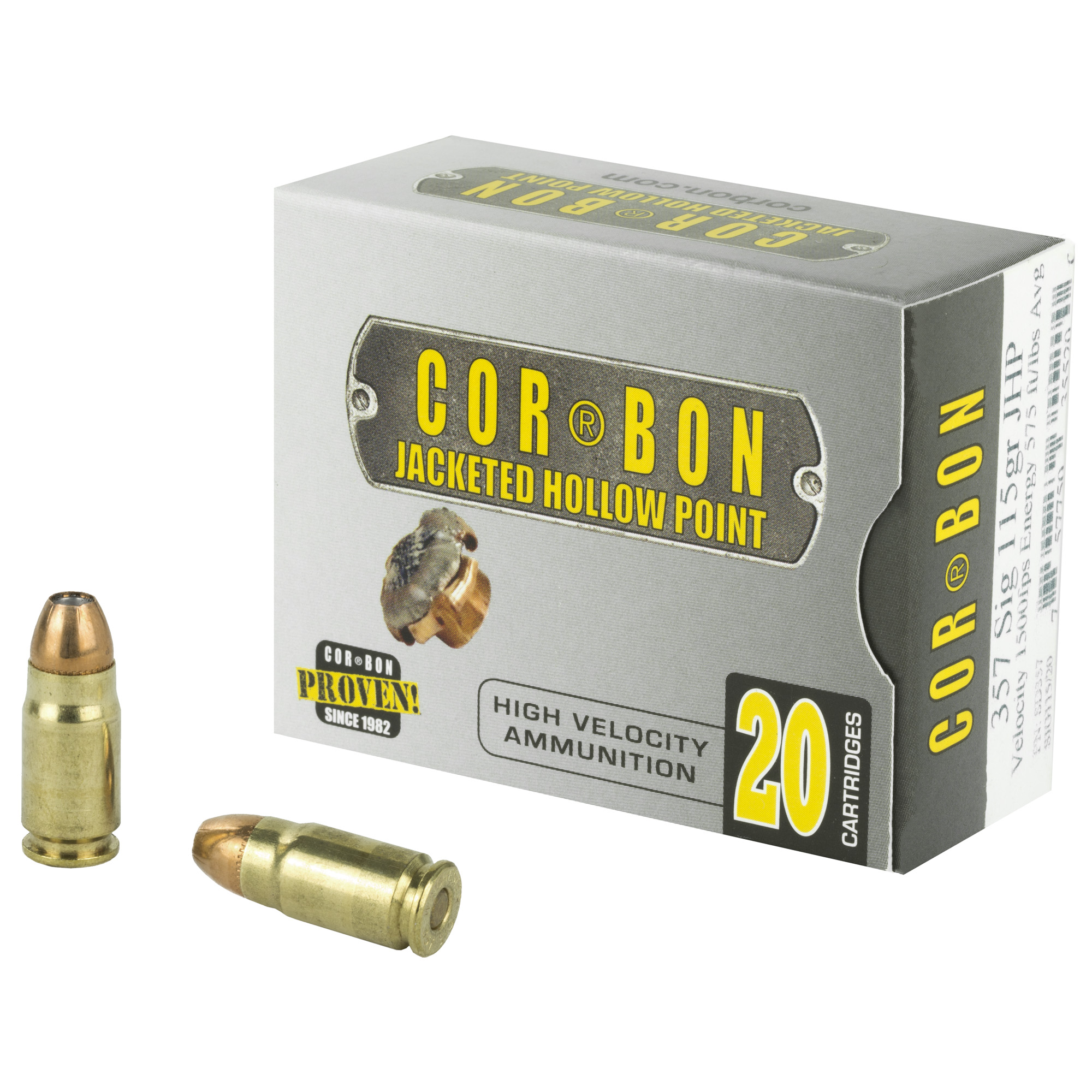 Corbon Self Defense 357 Sig 115gr Jacketed Hollow Point – 20rd