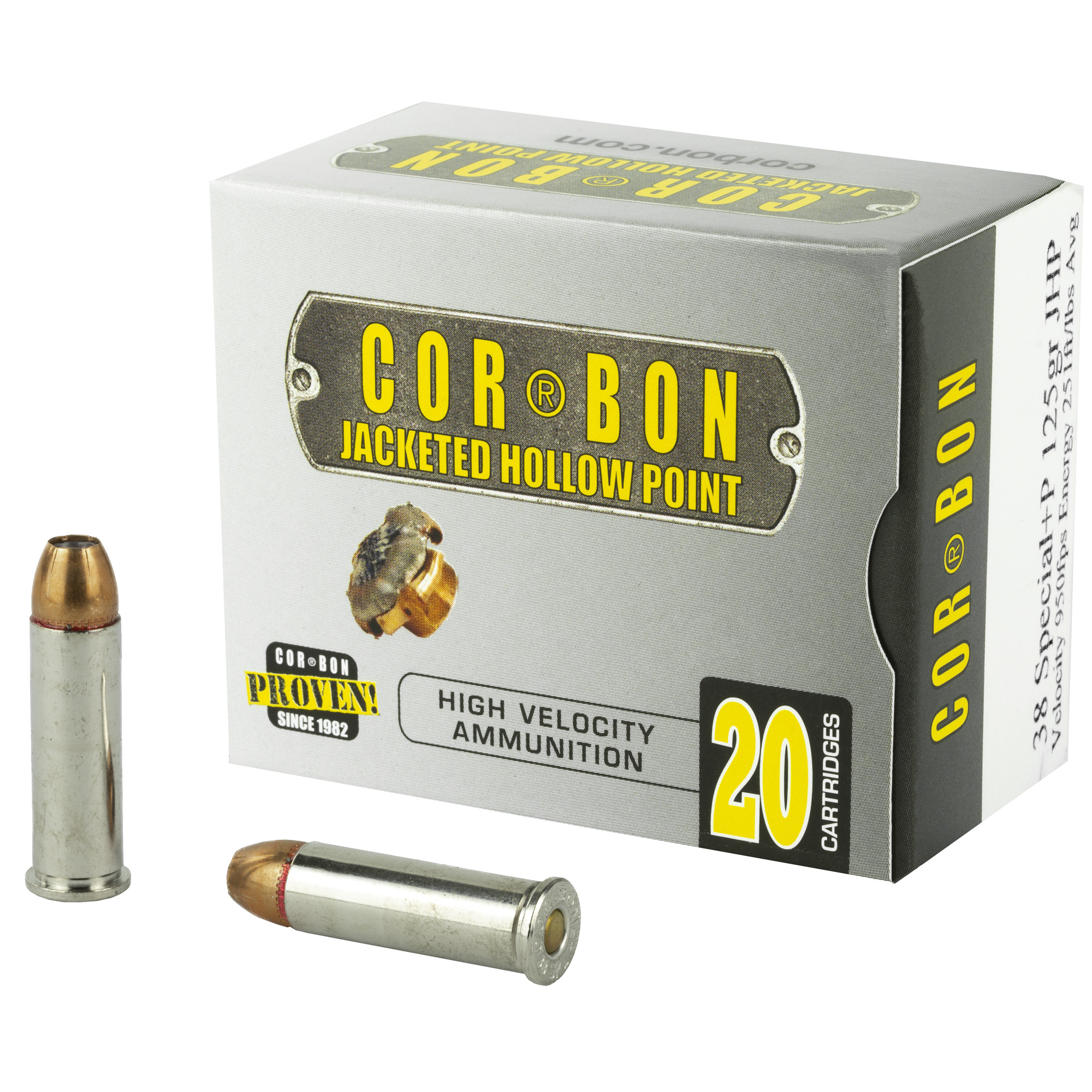 Corbon Self Defense 38 Special +P 125gr Jacketed Hollow Point – 20rd