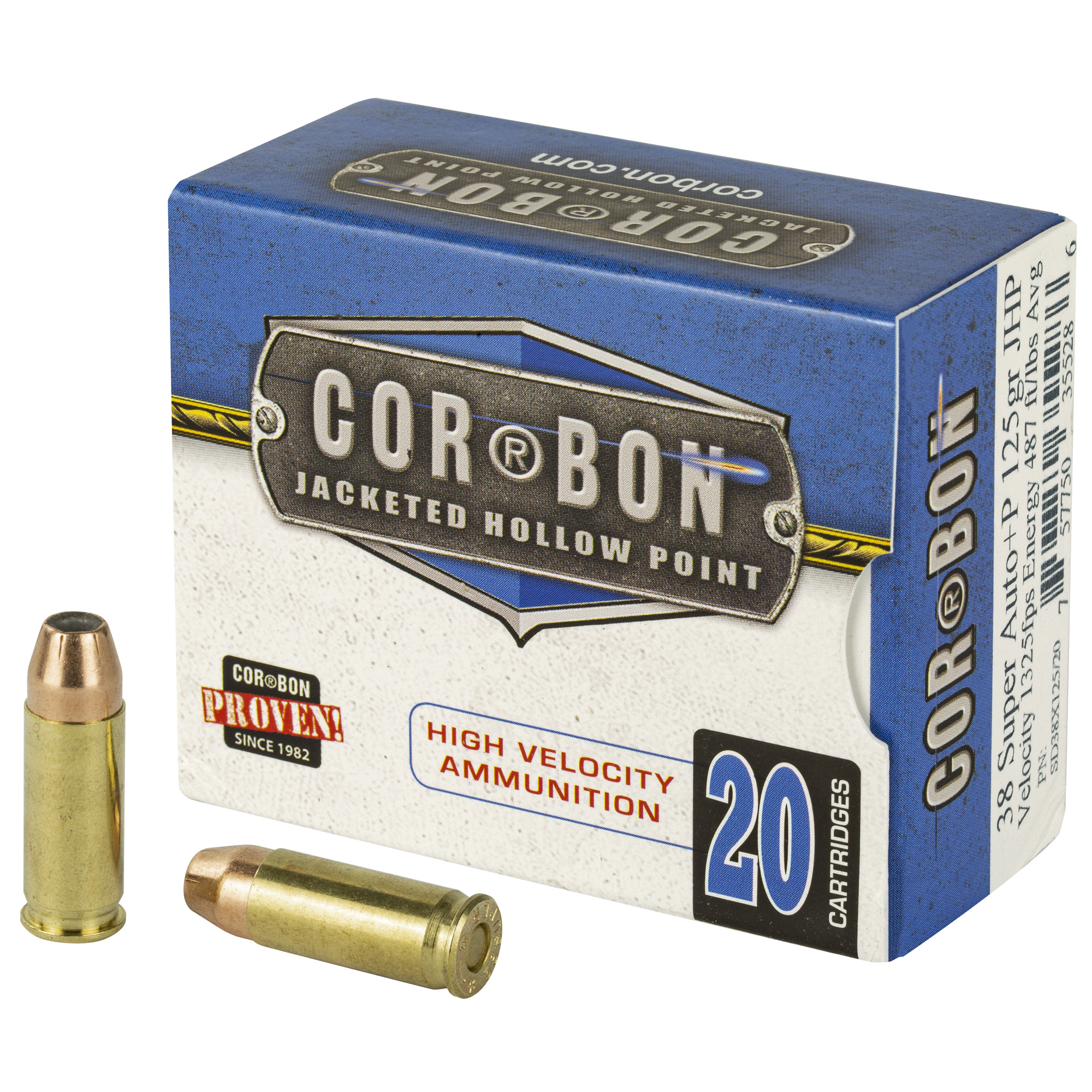 Corbon Self Defense 38 Super +P 125gr Jacketed Hollow Point – 20rd