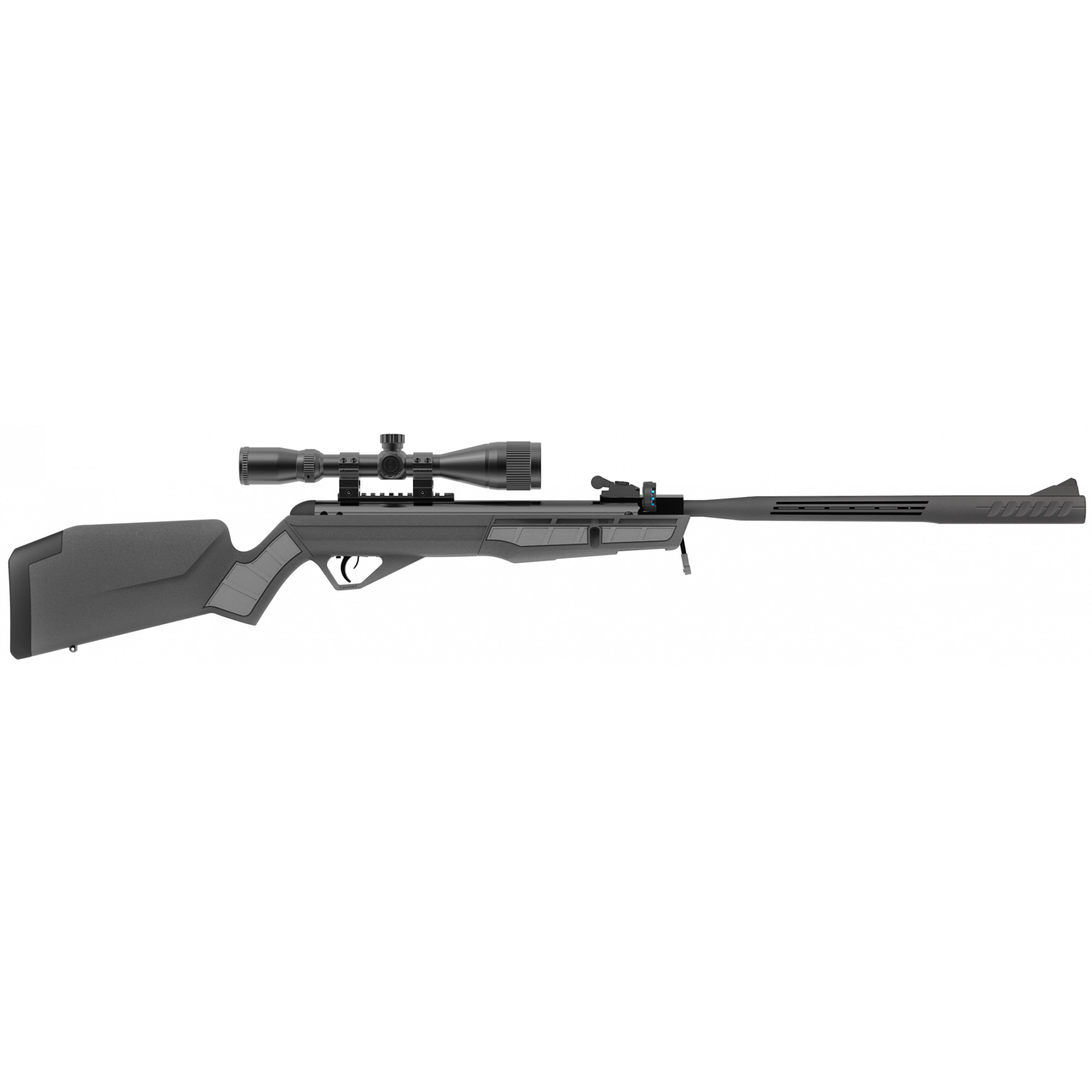 Crosman Mag Fire Rifles .22 Pellet 15″ Air Rifle 10rd 975FPS – Black, Gray