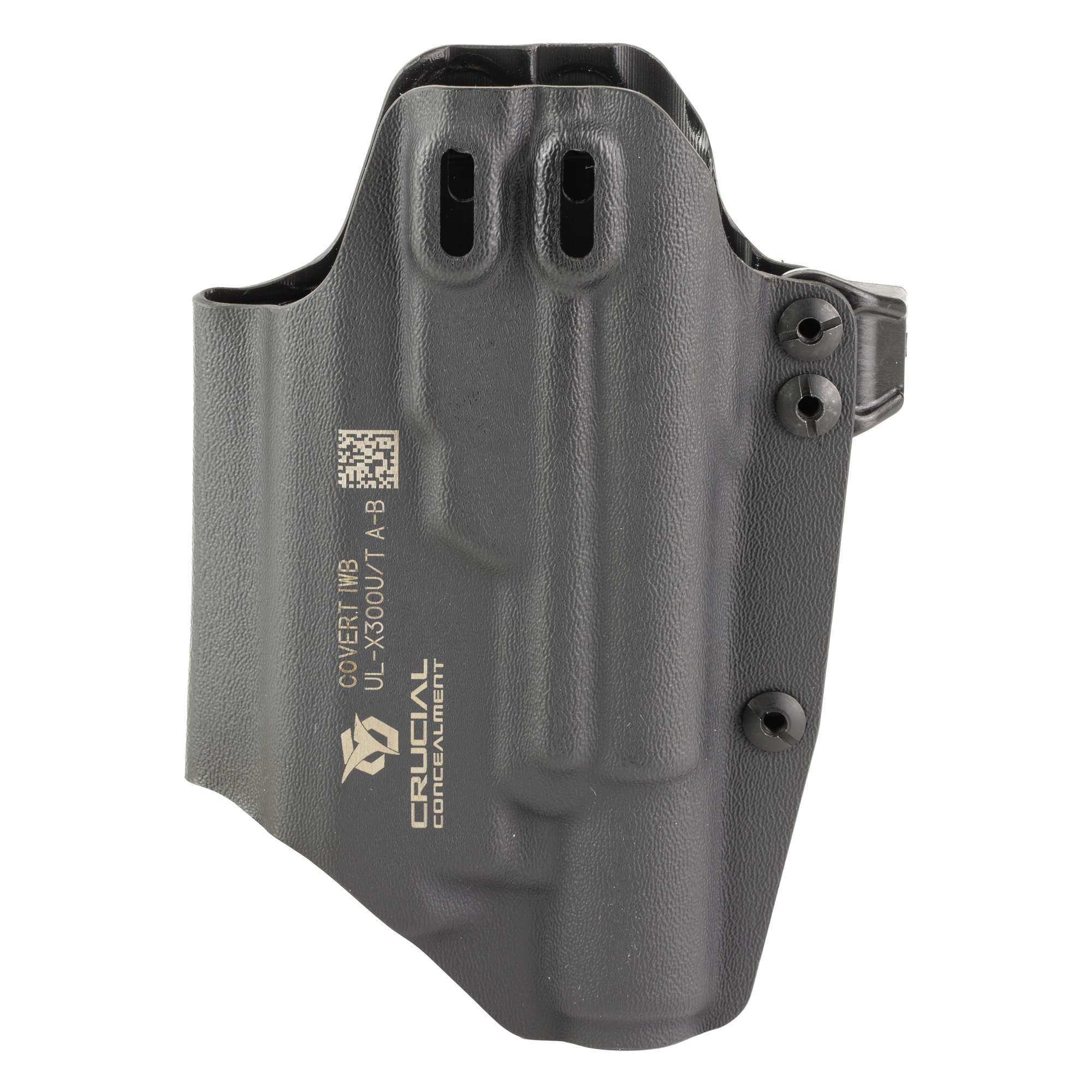 Crucial Concealment Surefire X300 A/B Ultra/Turbo Covert Inside the Waistband Holster Ambidextrous Kydex Inside Waistband Holster – Black