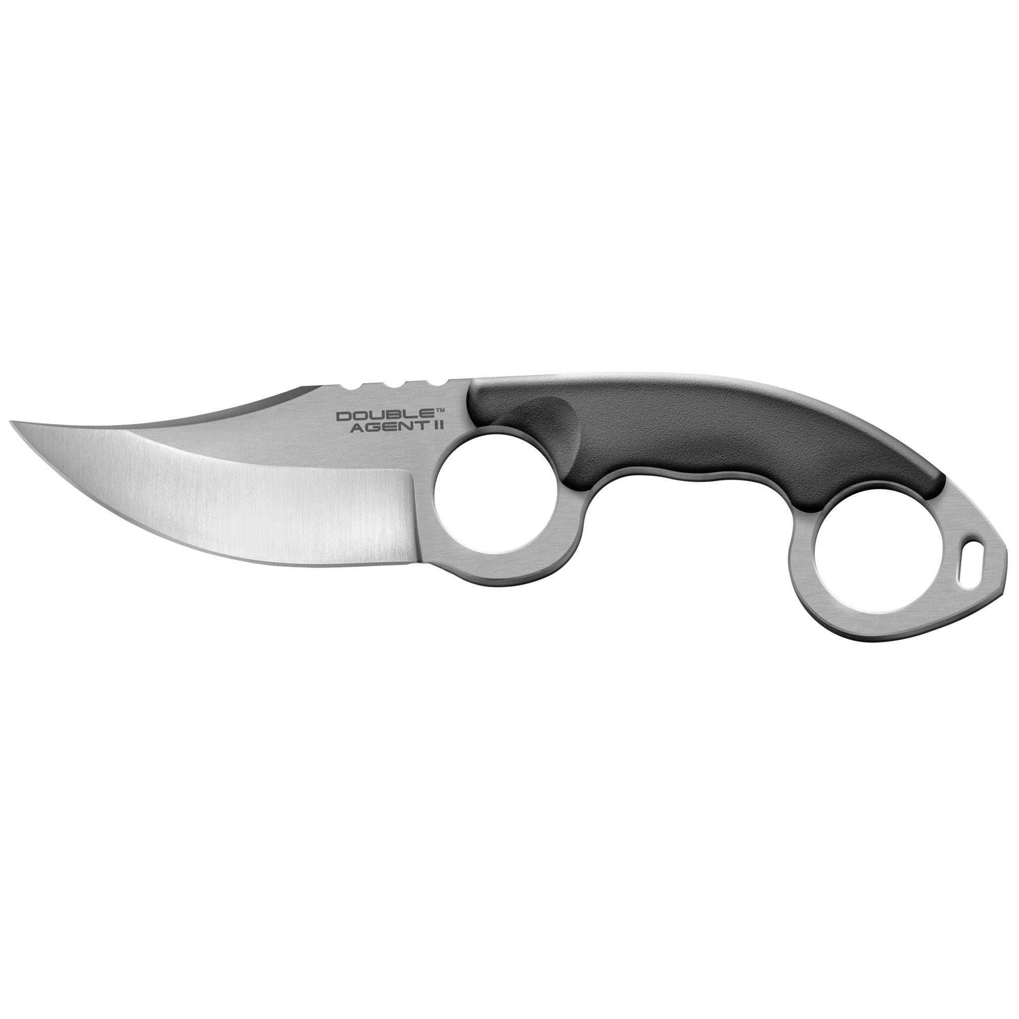 Cold Steel Double Agent AUS 8 Fixed Blade Knife 3″ – Silver