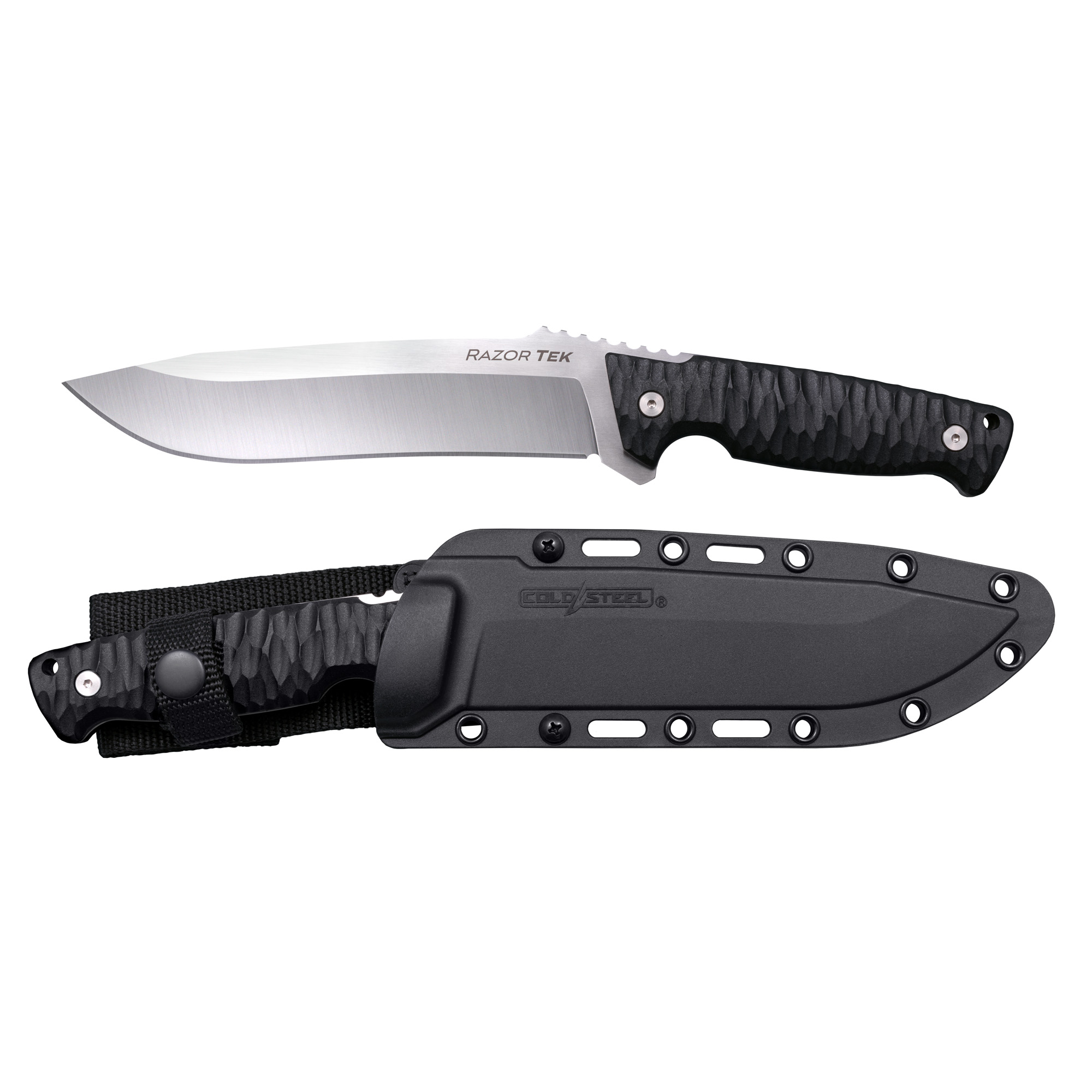 Cold Steel Razor Tek Stainless Steel Fixed Blade Knife 5″ – Black