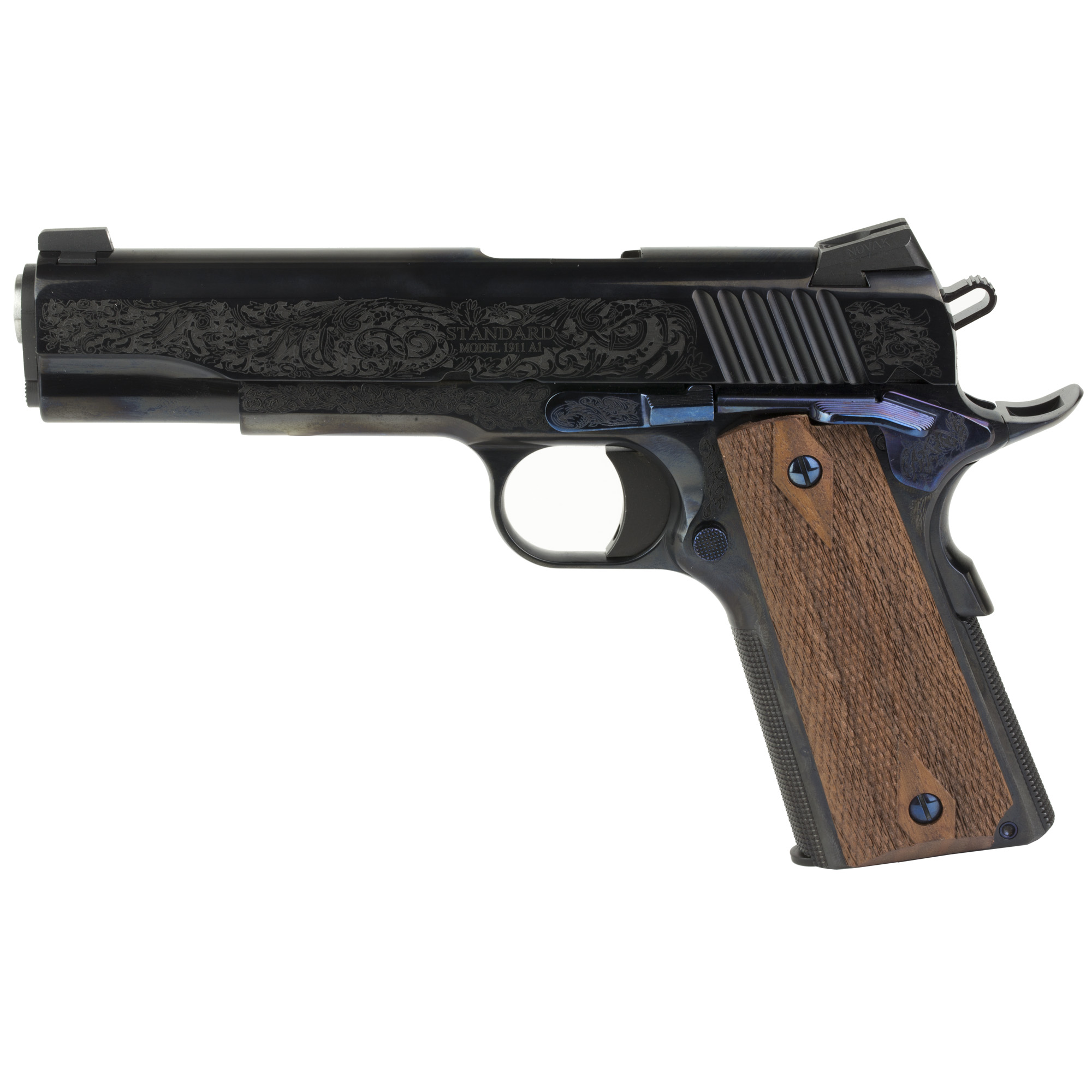 Standard Manufacturing 1911 Engraved #1 5″ 45 ACP 7rd Fixed Sights – Blue