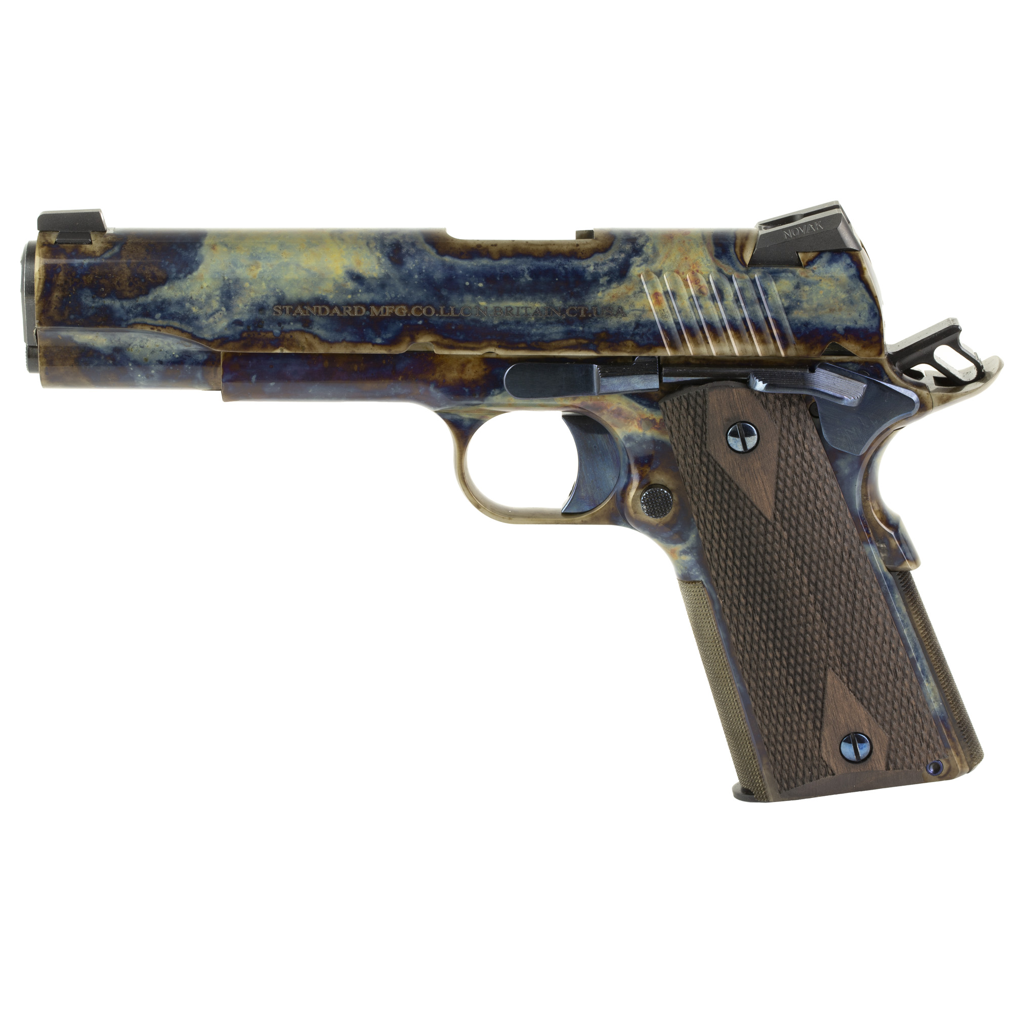 Standard Manufacturing 1911 Case Colored 5″ 45 ACP 7rd Fixed Sights – Color Case Hardened