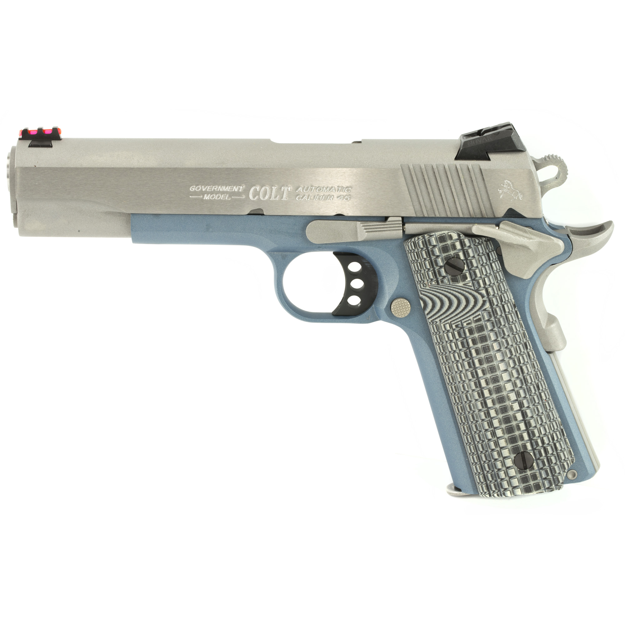 Colt Competition Titanium 5″ 45 ACP 8rd Novak – Blue Titanium