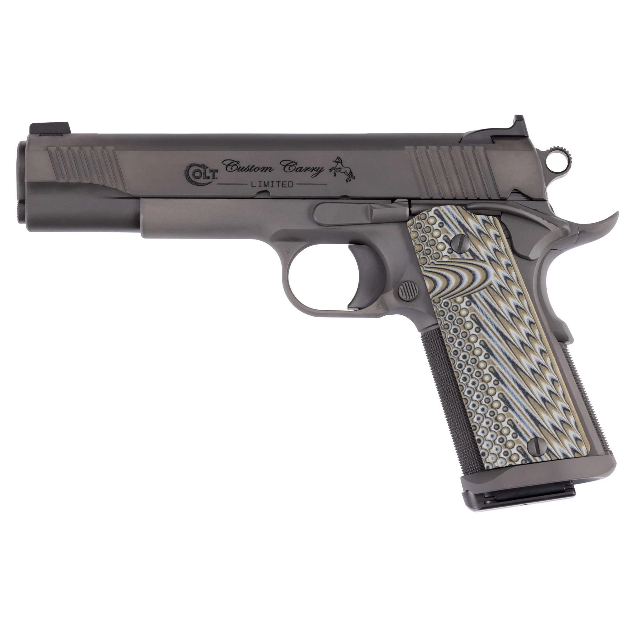 Colt Custom Carry Government 1911 5″ 45 ACP 8rd – Smoke Gray