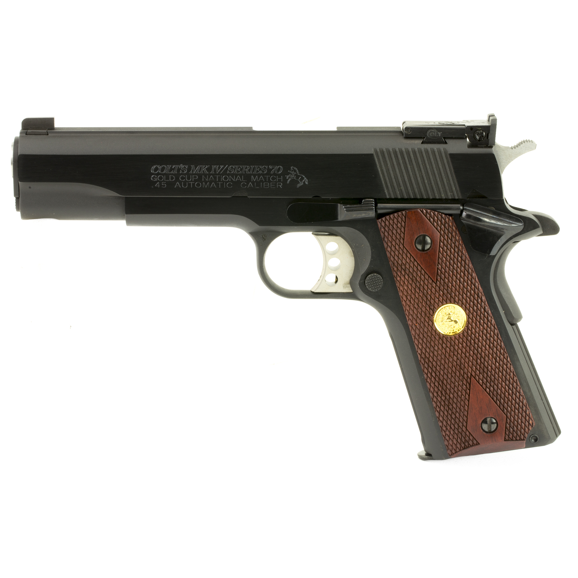 Colt Gold Cup National Match 5″ 45 ACP 7rd Colt Champion Bomar Style – Blue