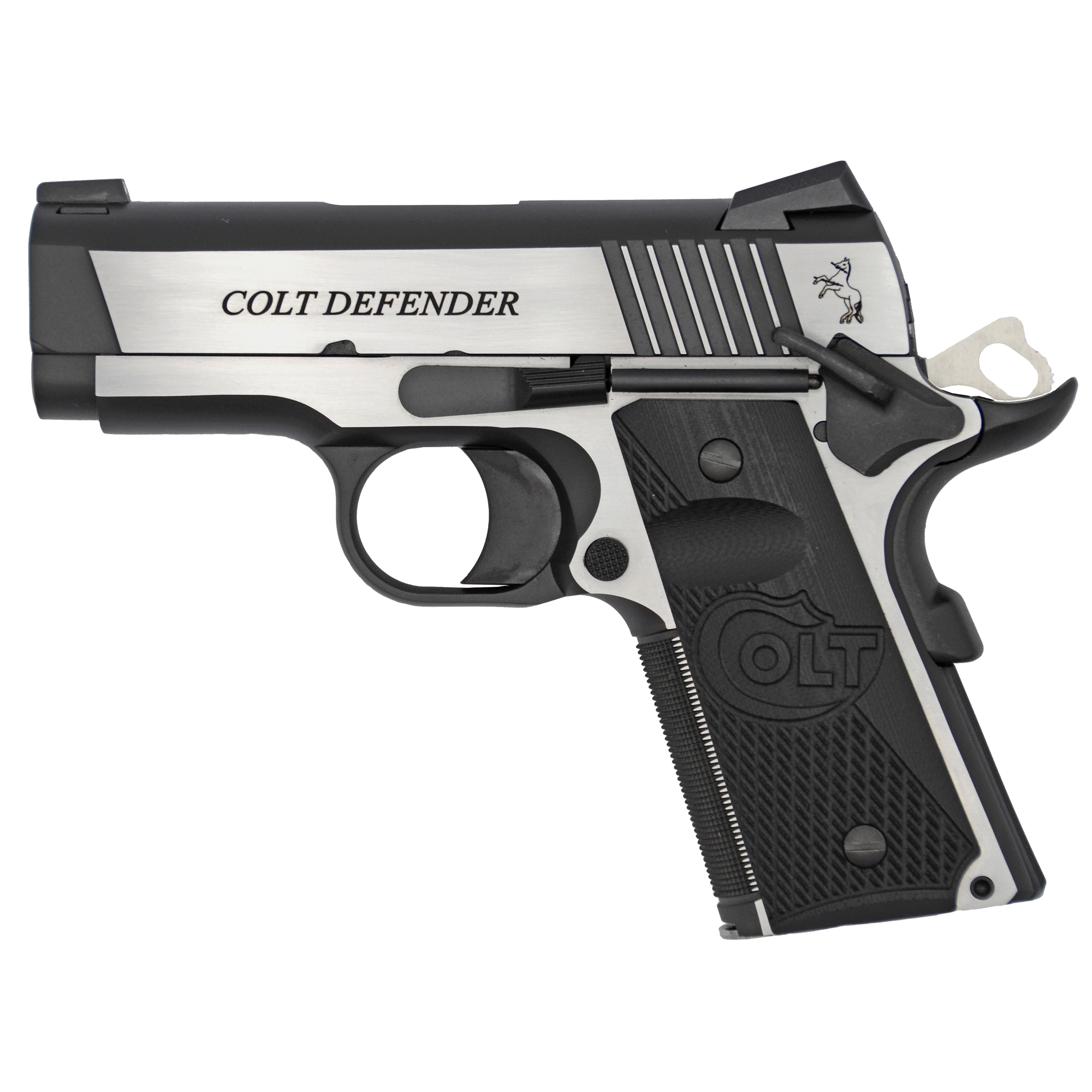 Colt Combat Elite Defender 1911 3″ 45 ACP 8rd Novak – Silver, Black