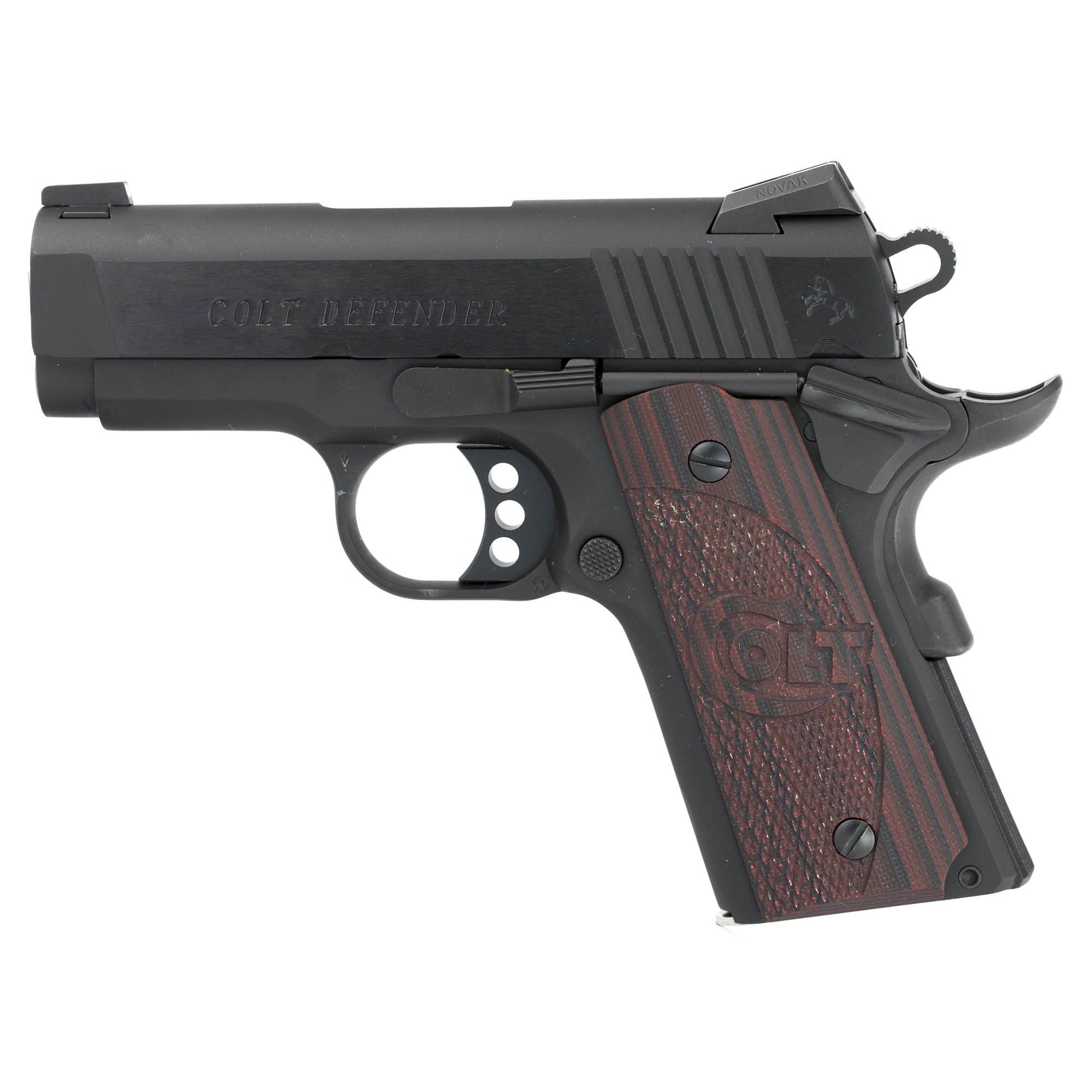 Colt Defender 1911 3″ 45 ACP 7rd Novak Night Sights – Blue