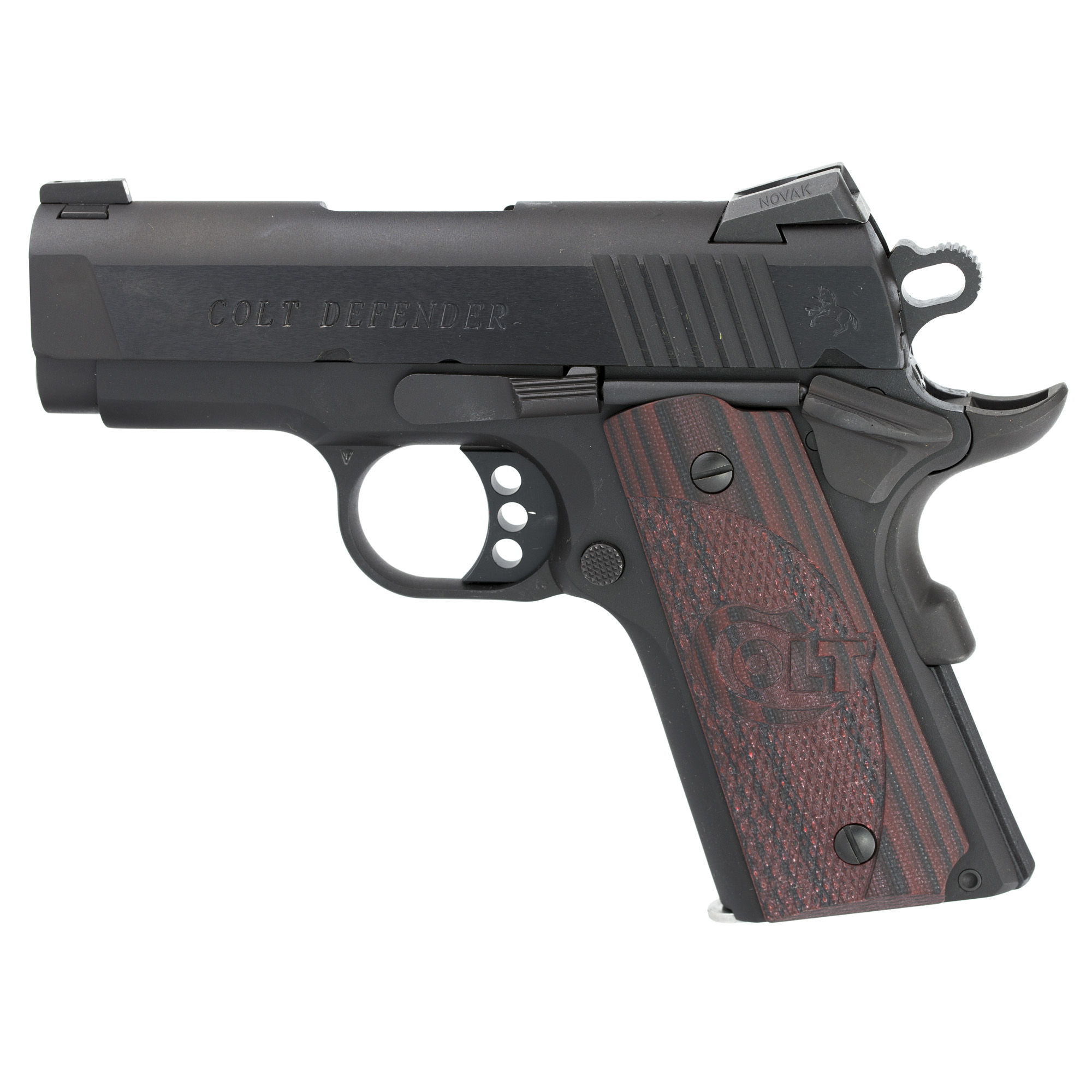 Colt Defender 1911 3″ 9mm 8rd Novak Night Sights – Blue