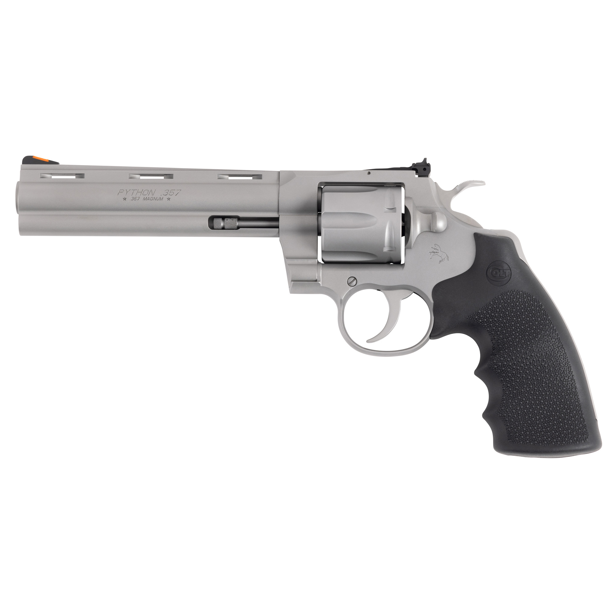 Colt Python Double Action 6″ 357 Magnum 38 Special 6rd Blade Front/Adjustable Rear – Silver