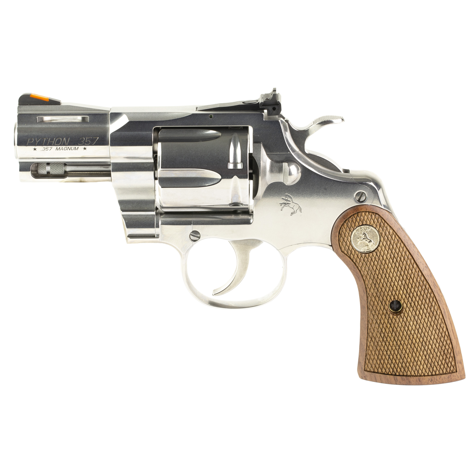 Colt Python Double Action 2.5″ 357 Magnum 6rd Blade Front/Adjustable Rear – Silver