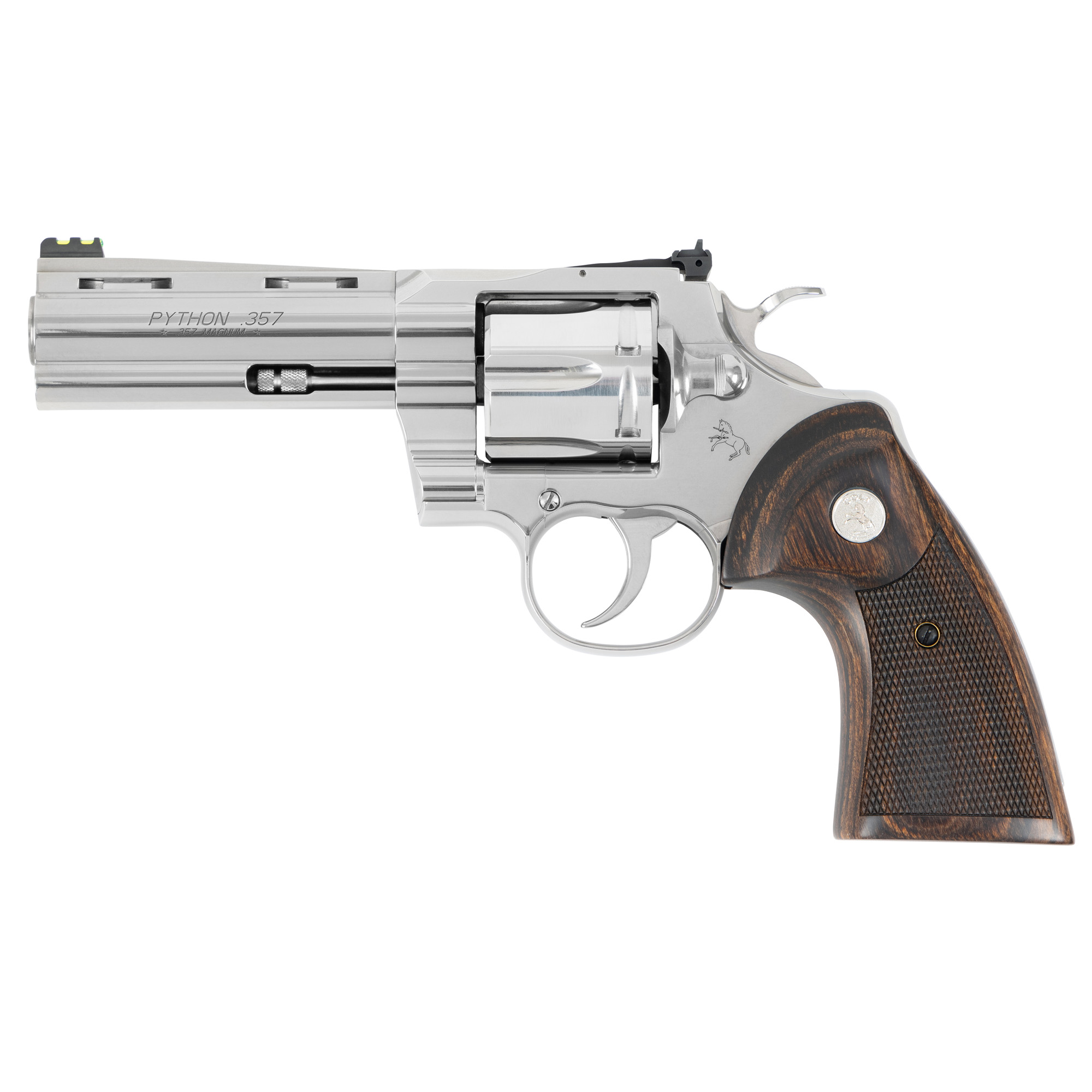 Colt Python Target 4.25″ 357 Magnum 6rd Fiber Optic – Silver