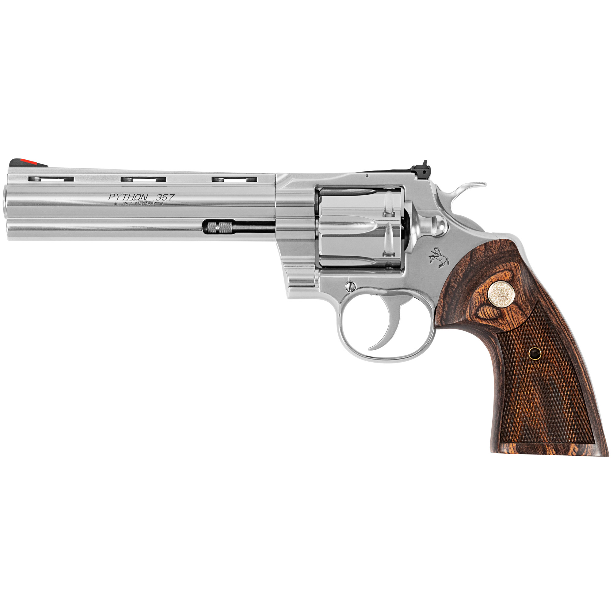 Colt Python Double Action 6″ 357 Magnum 6rd Blade Front/Adjustable Rear – Silver