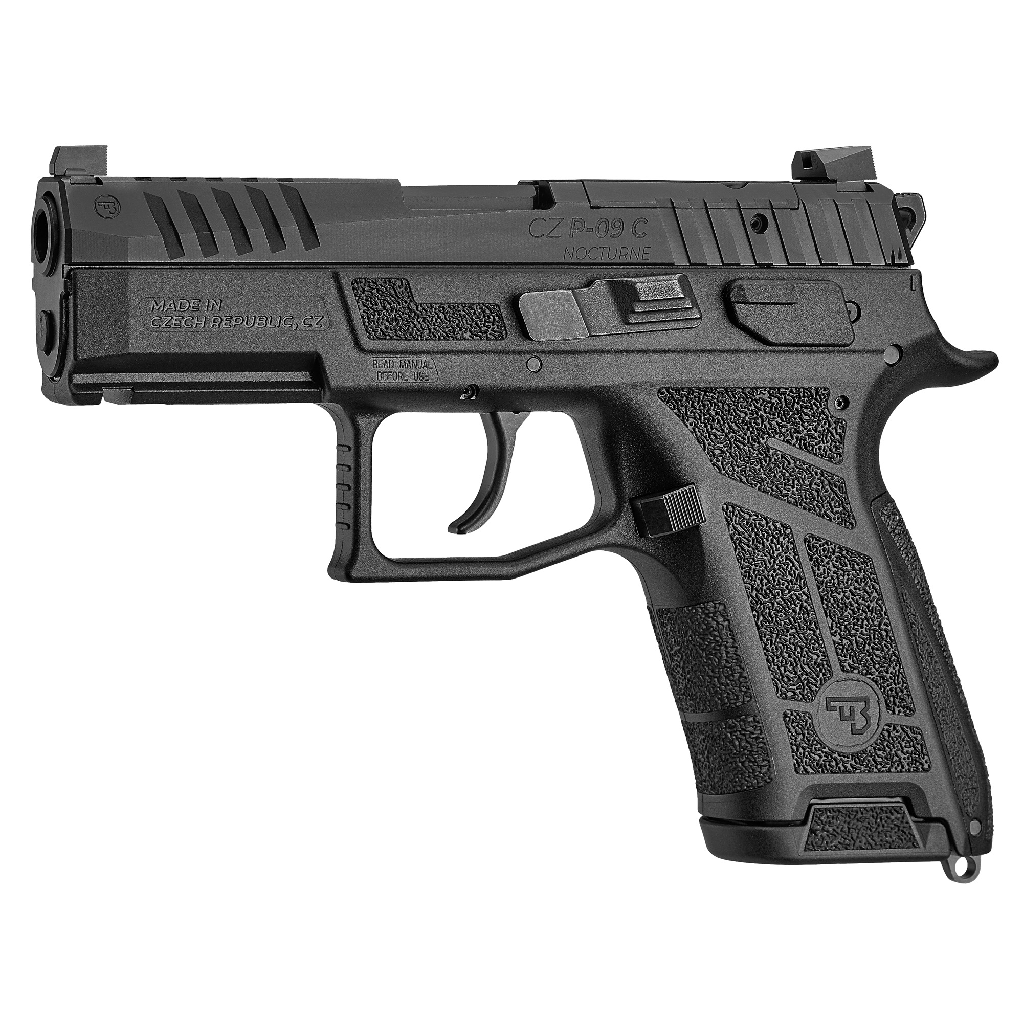 CZ P-09C Nocturne DA/SA 3.74″ 9mm 10rd 3 Dot – Black