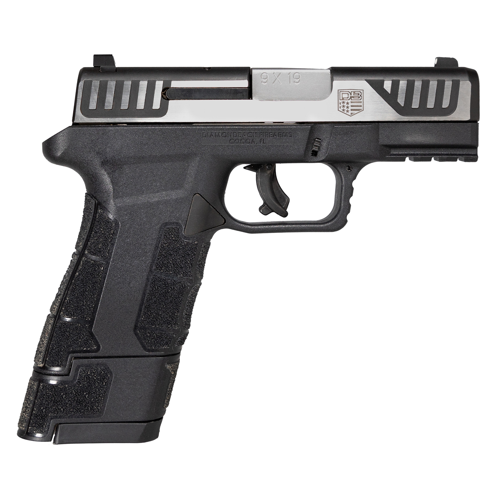 Diamondback AM2 Striker Fired 3.5″ 9mm 17rd – Black, Silver