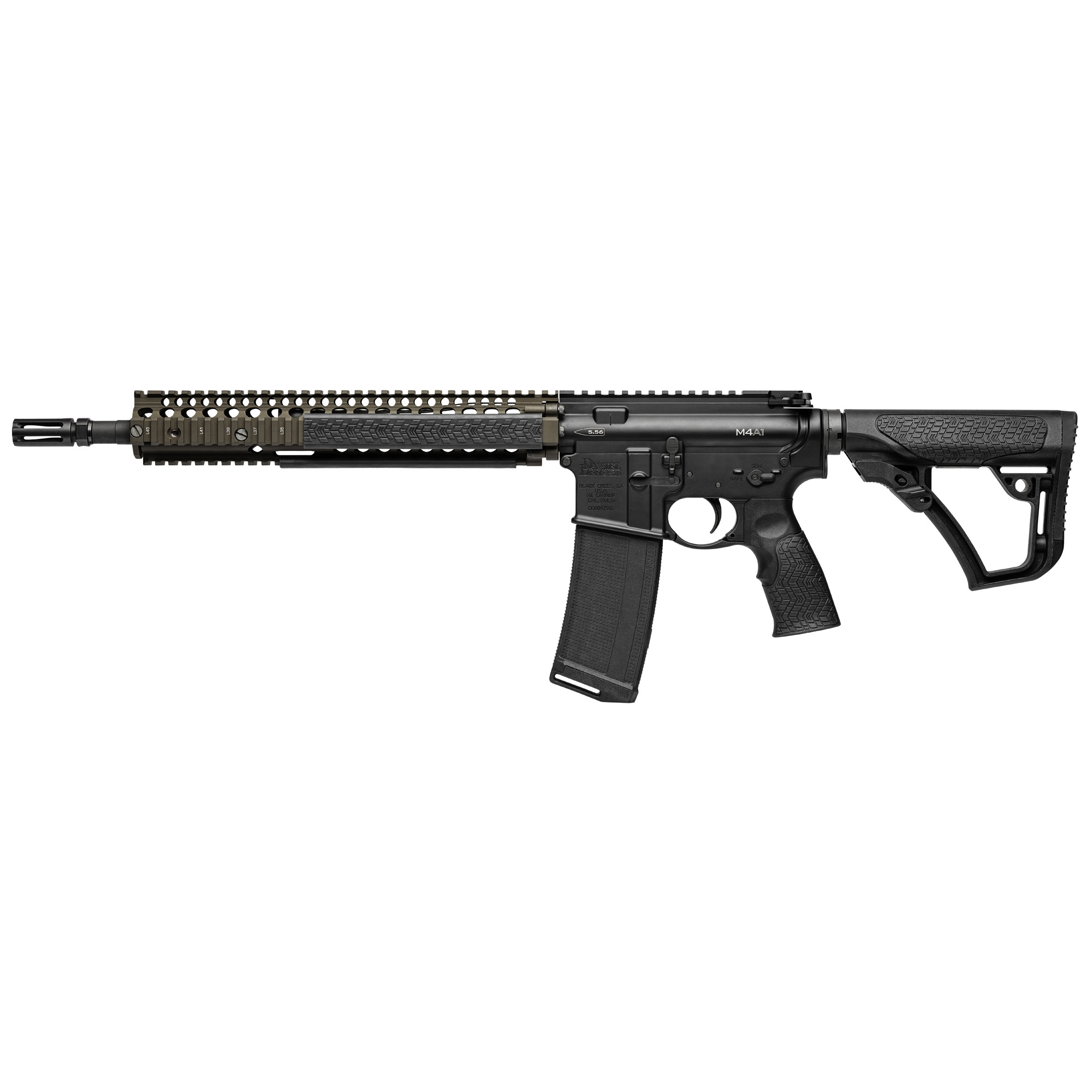 Daniel Defense M4A1 AR 14.5″ Pinned (16″ OAL) 5.56 NATO 32rd – Black, Flat Dark Earth